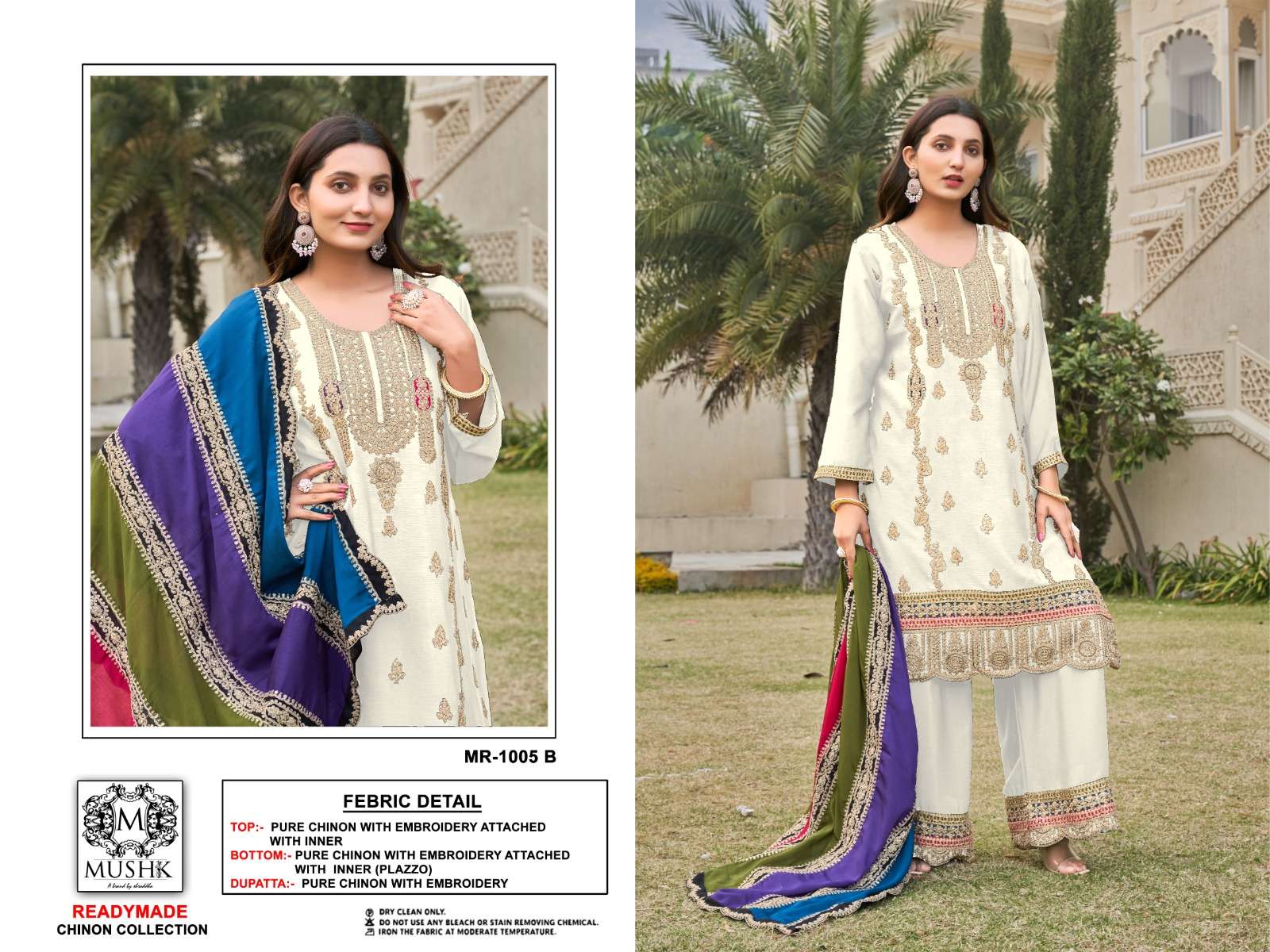 MUSHK MR 1005 HEAVY EMBROIDERED DESIGNER PAKISTANI SUIT