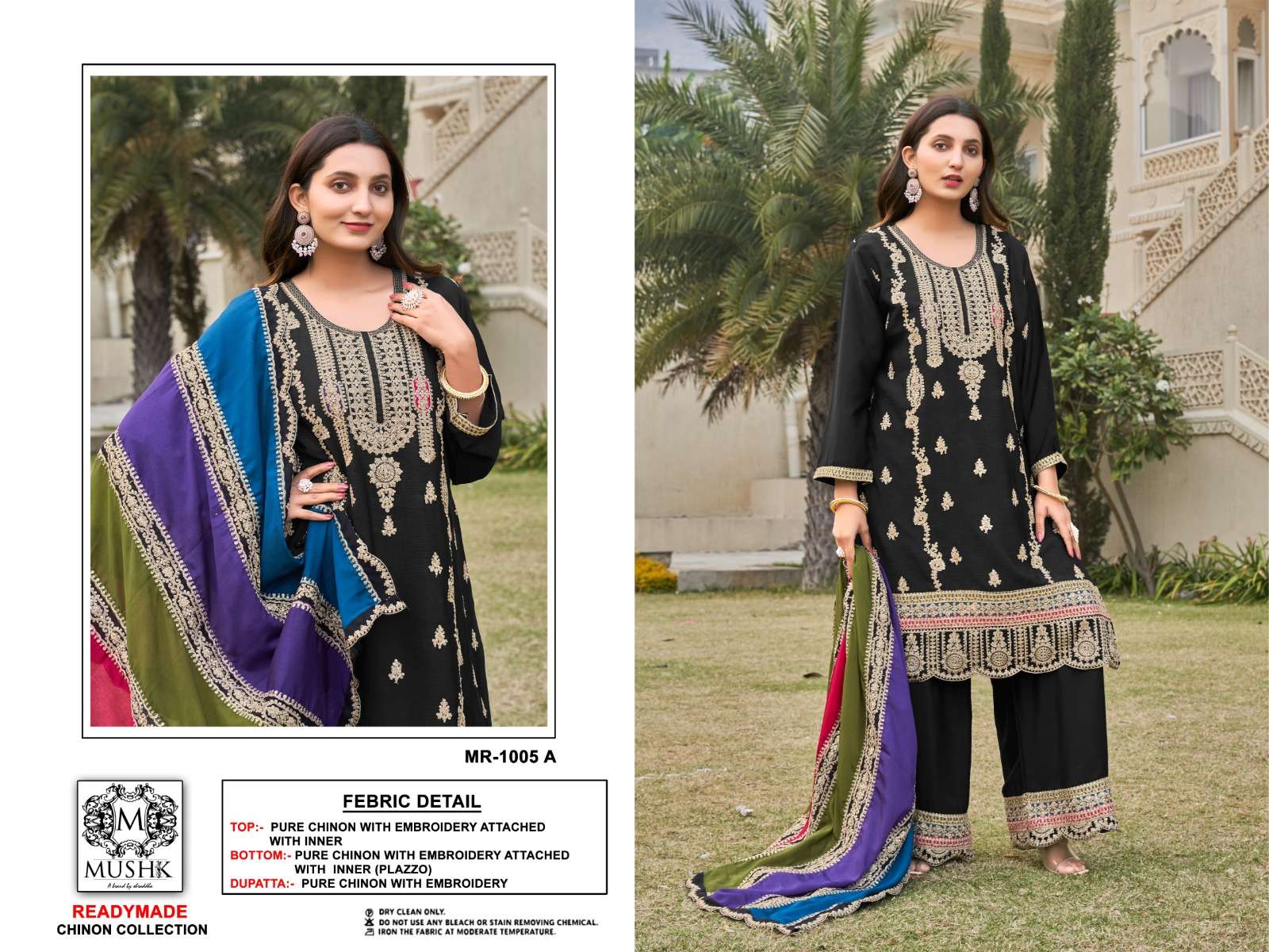 MUSHK MR 1005 HEAVY EMBROIDERED DESIGNER PAKISTANI SUIT