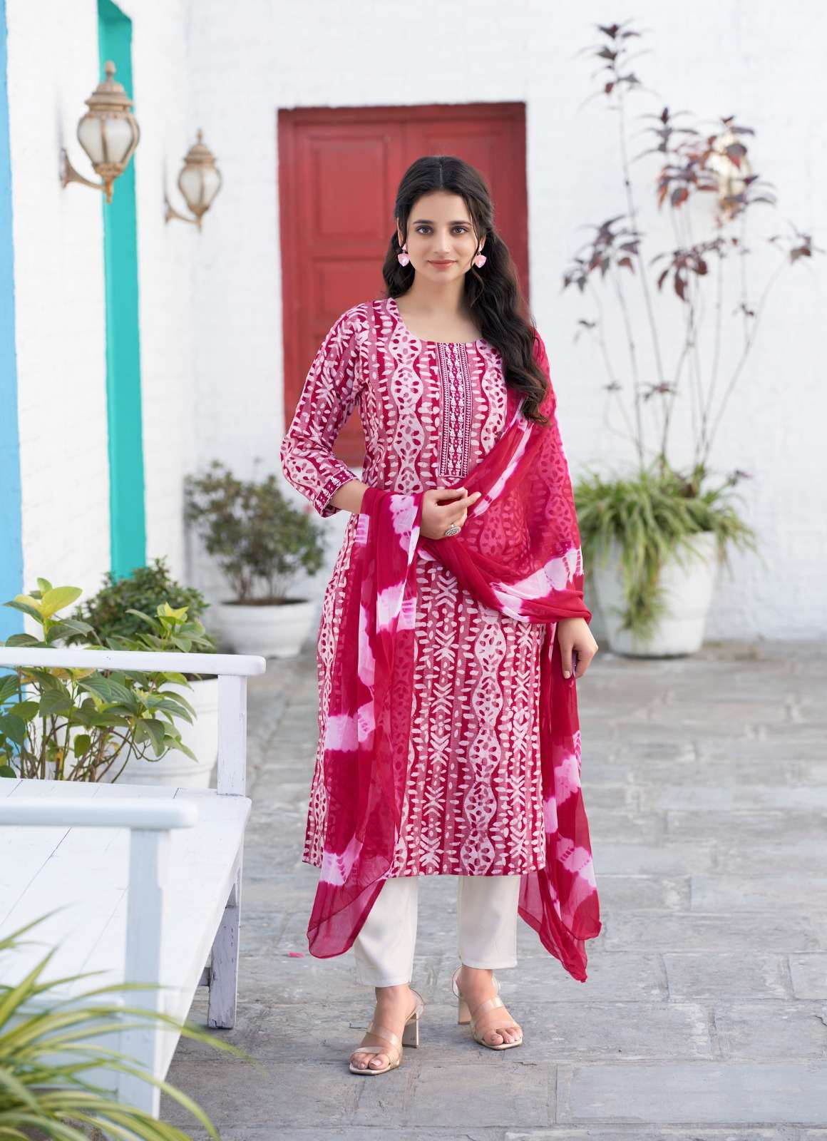 MYSTIC 9 NISHA VOL 4 COTTON BATIK PRINT FANCY KURTI COMBO SET 