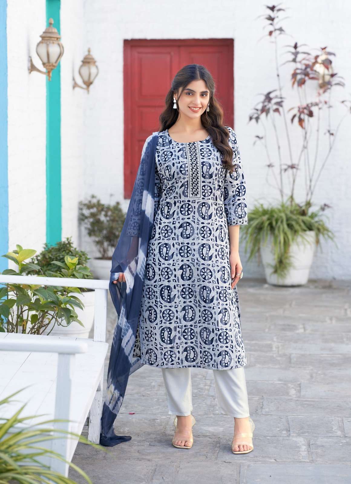 MYSTIC 9 NISHA VOL 4 COTTON BATIK PRINT FANCY KURTI COMBO SET 