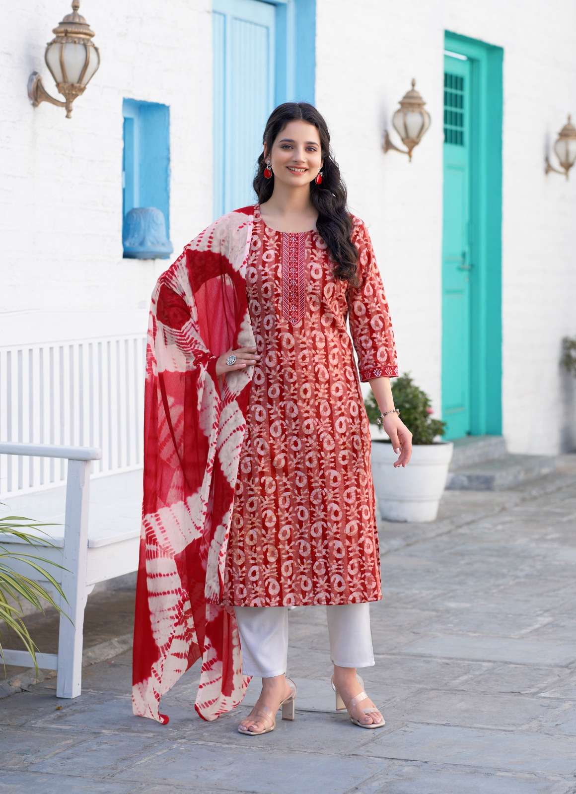 MYSTIC 9 NISHA VOL 4 COTTON BATIK PRINT FANCY KURTI COMBO SET 