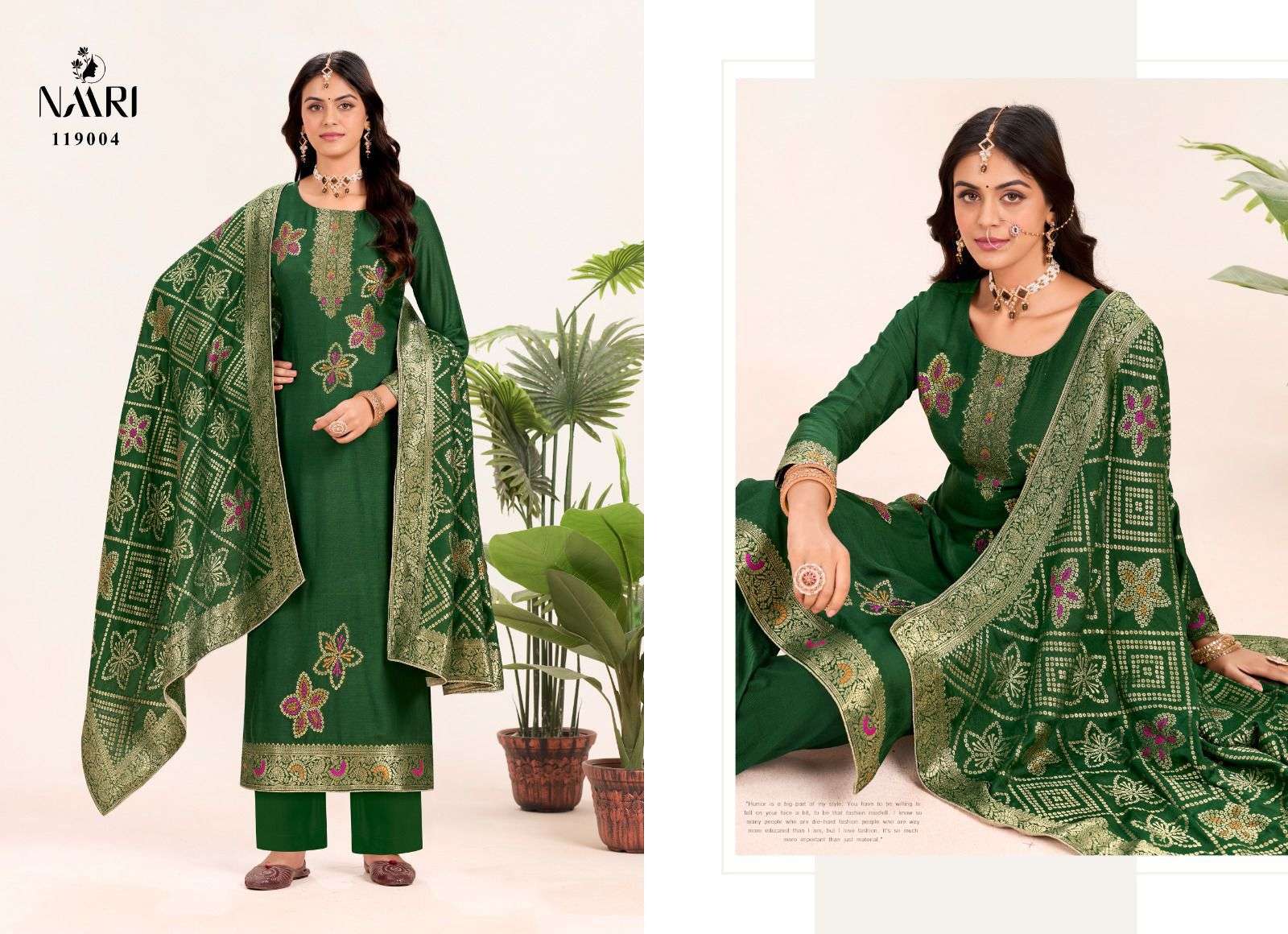 NAARI LIBAS MUSLIN JACQUARD DESIGNER LADIES SUIT