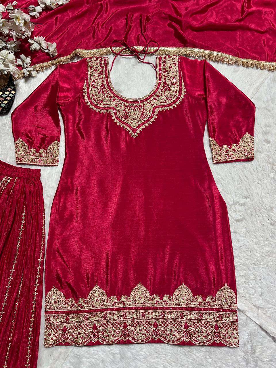 ND 5029 SILK EMROIDERY DESIGNER PARTY WEAR SUIT