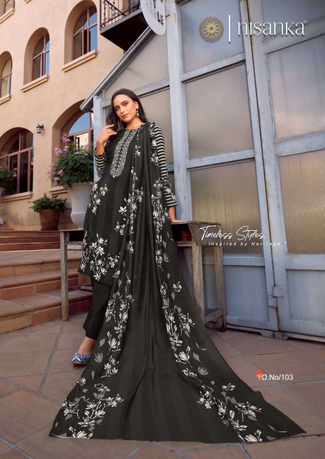 NISANKA LIFESTYLES AVATARA LAWN COTTON DIGITAL PRINT WITH FANCY WORK SUIT