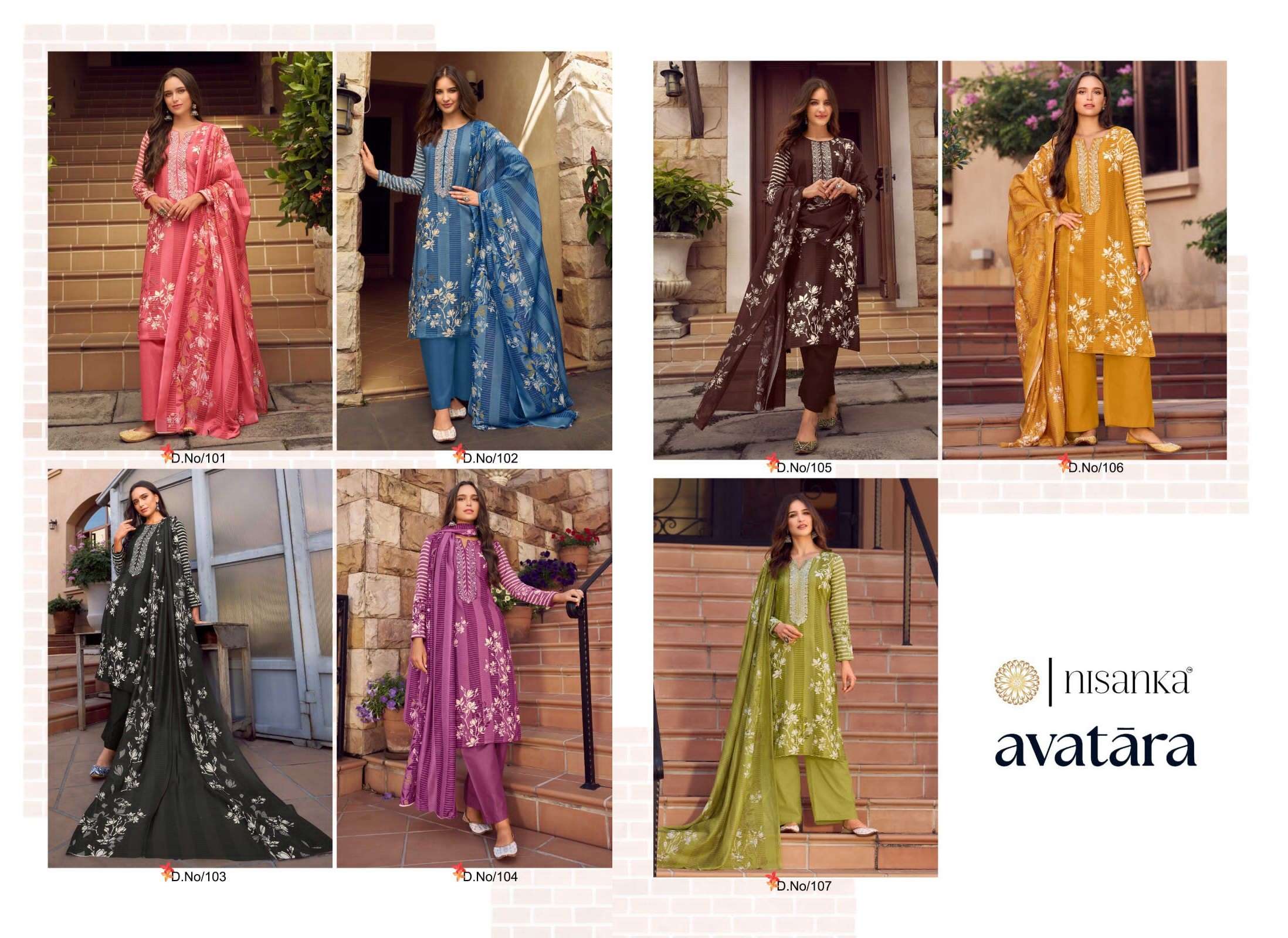NISANKA LIFESTYLES AVATARA LAWN COTTON DIGITAL PRINT WITH FANCY WORK SUIT