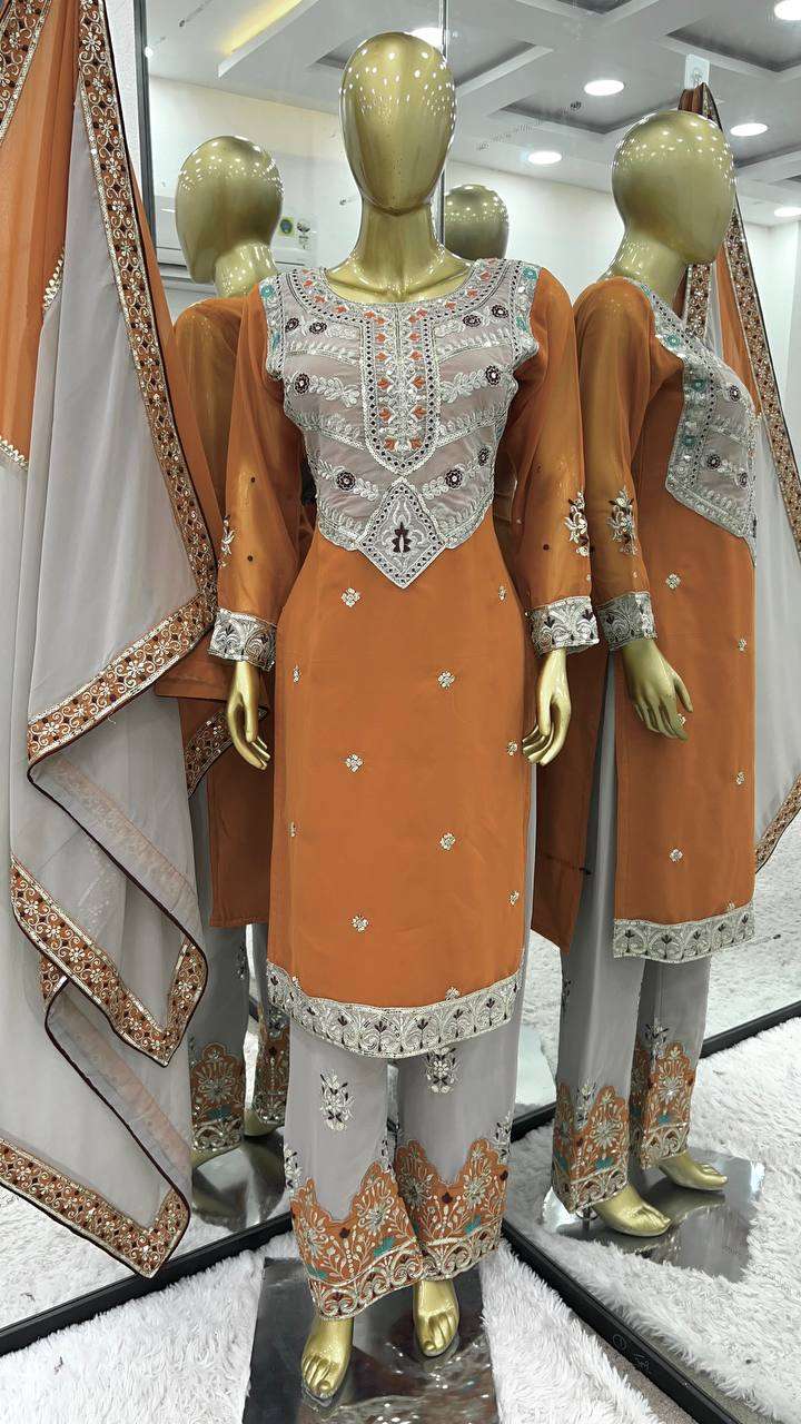 NSR 831 GEORGETTE DESIGNER PARTY WEAR LADIES SUIT