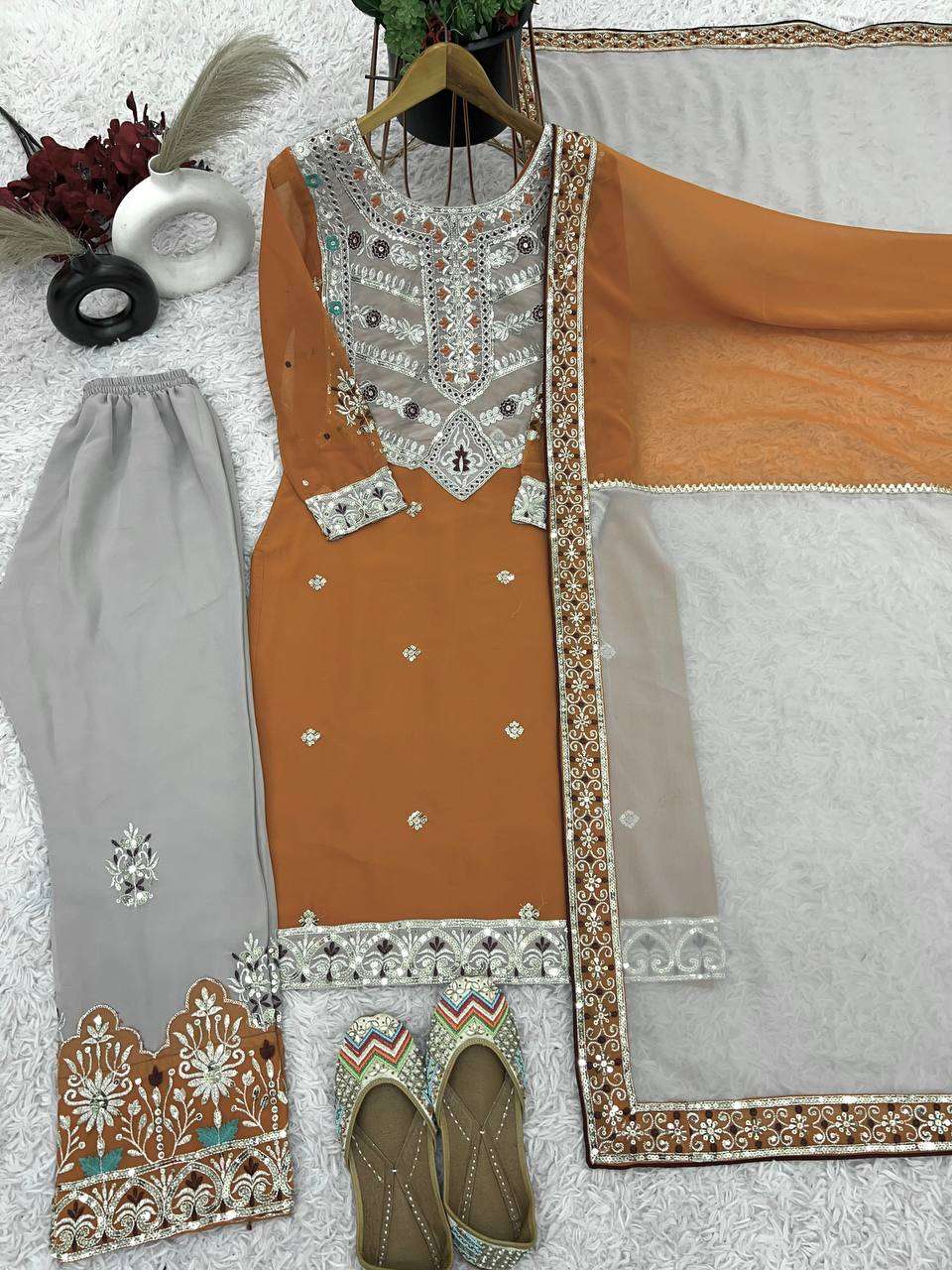 NSR 831 GEORGETTE DESIGNER PARTY WEAR LADIES SUIT