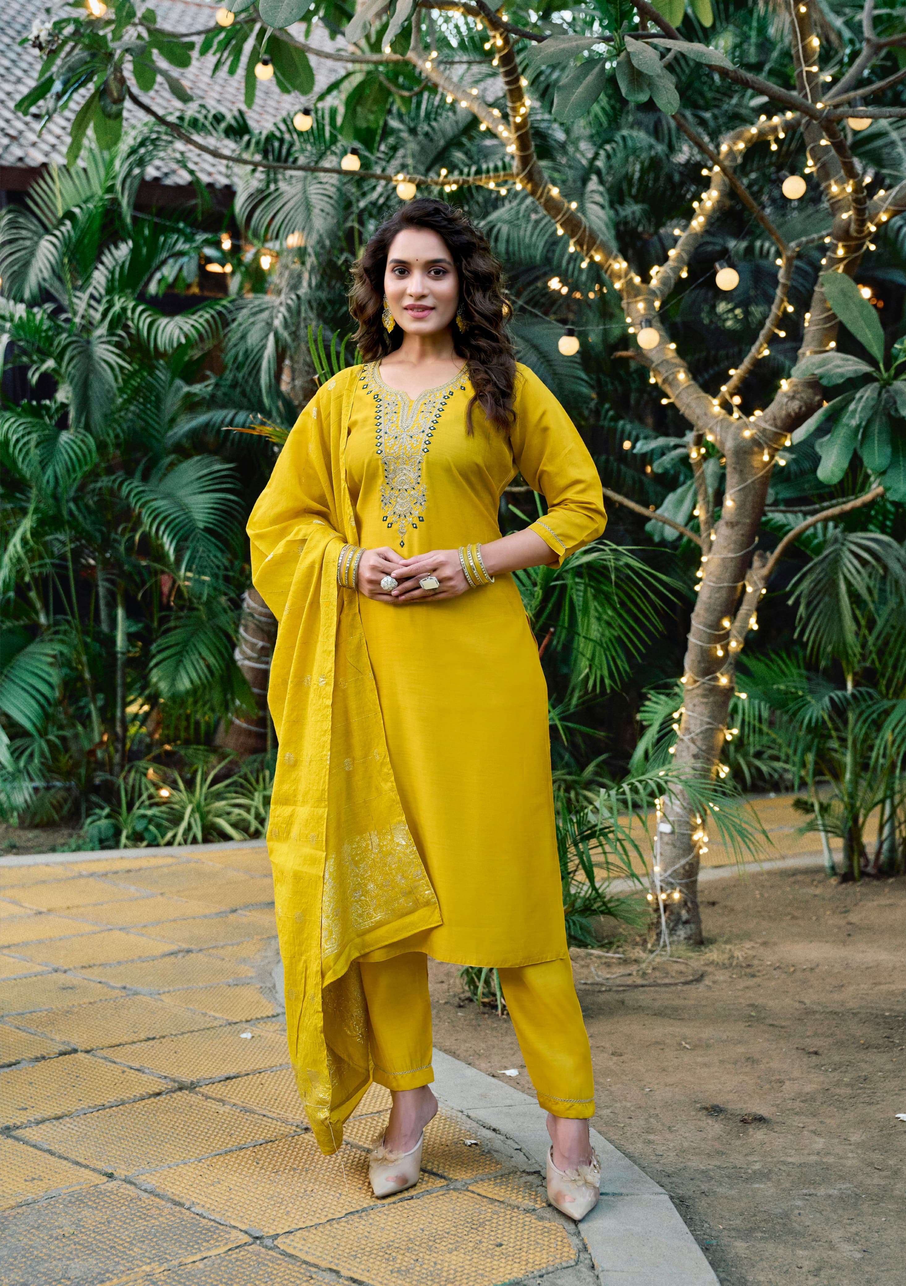 OSSM NARGIS VOL 2 VISCOSE FANCY WORKS KURTI COMBO SET 