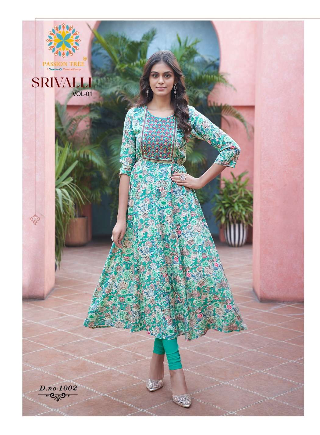 PASSION TREE SRIVALLI VOL 1 FANCY PRINT LADIES GOWN KURTI