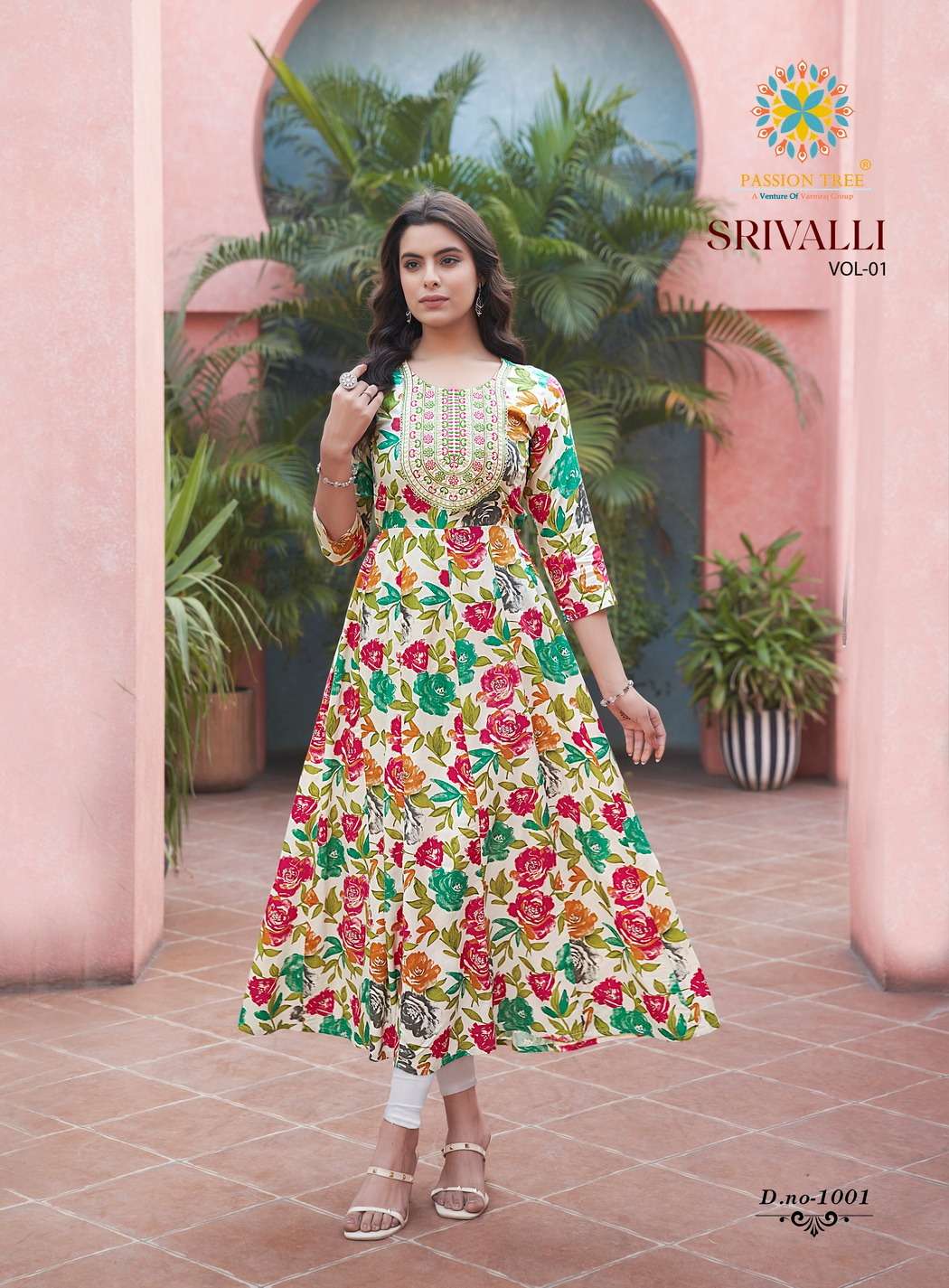 PASSION TREE SRIVALLI VOL 1 FANCY PRINT LADIES GOWN KURTI