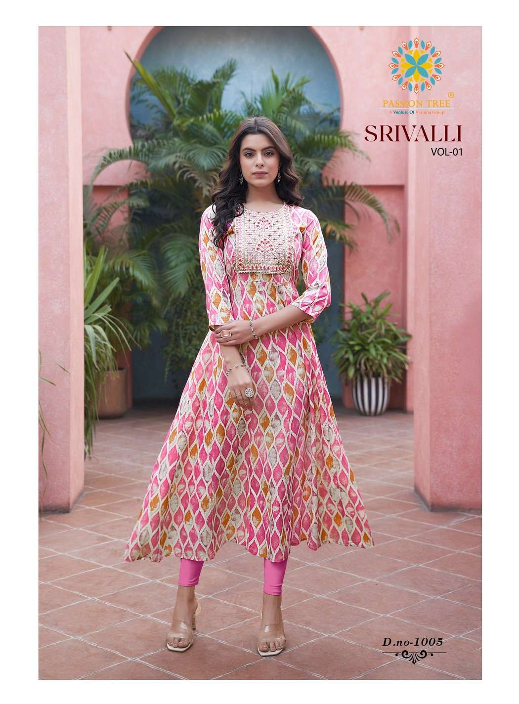 PASSION TREE SRIVALLI VOL 1 FANCY PRINT LADIES GOWN KURTI