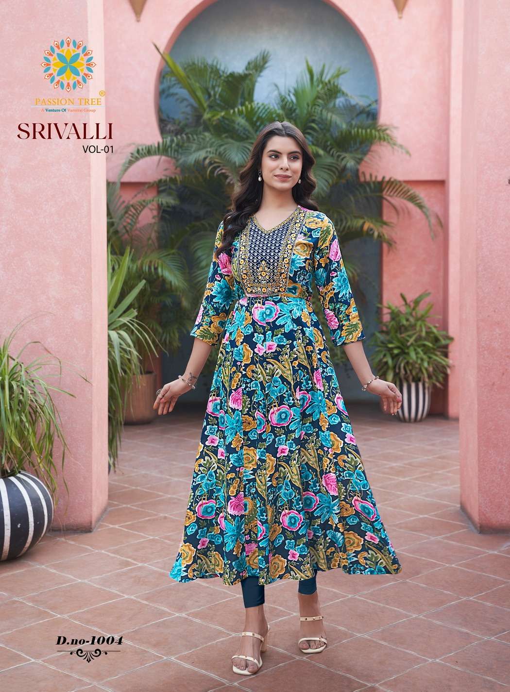 PASSION TREE SRIVALLI VOL 1 FANCY PRINT LADIES GOWN KURTI