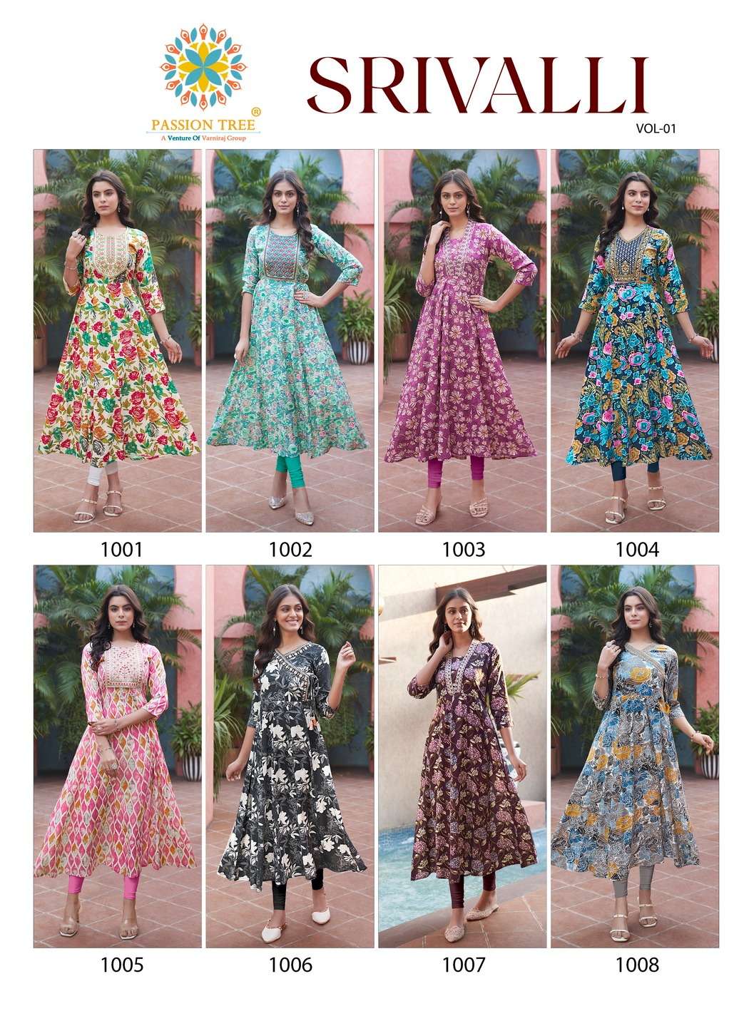PASSION TREE SRIVALLI VOL 1 FANCY PRINT LADIES GOWN KURTI