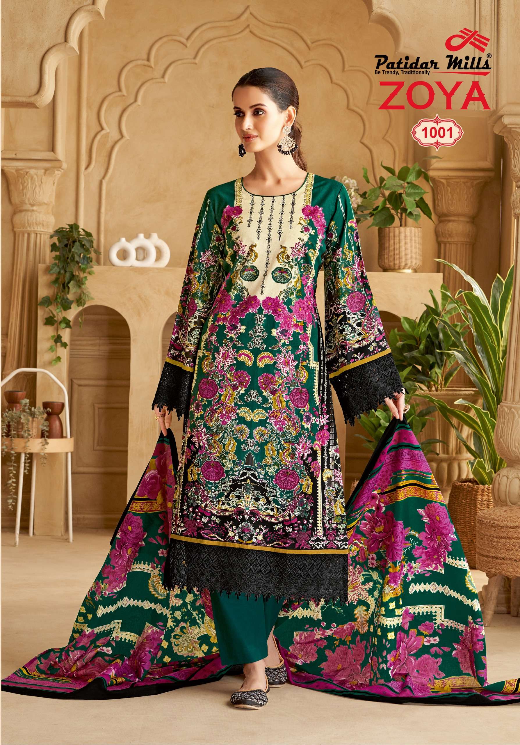 PATIDAR MILLS ZOYA VOL 1 COTTON DIGITAL KARACHI PRINT SALWAR SUIT