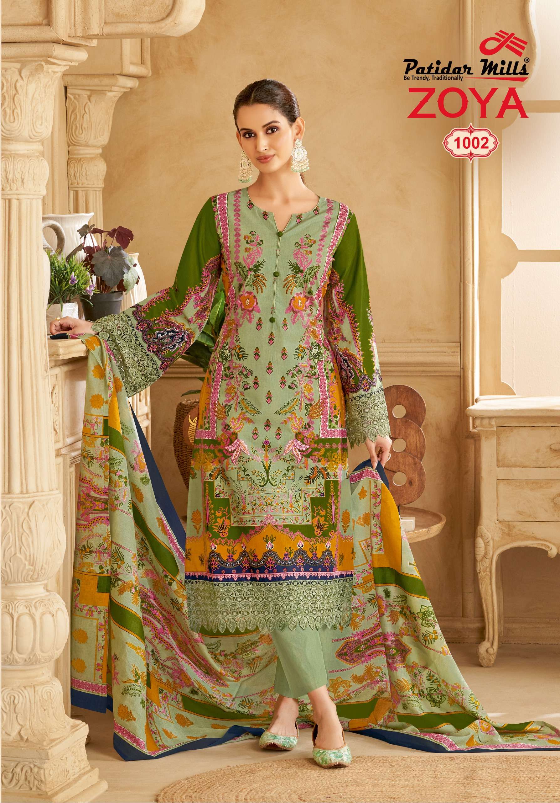 PATIDAR MILLS ZOYA VOL 1 COTTON DIGITAL KARACHI PRINT SALWAR SUIT