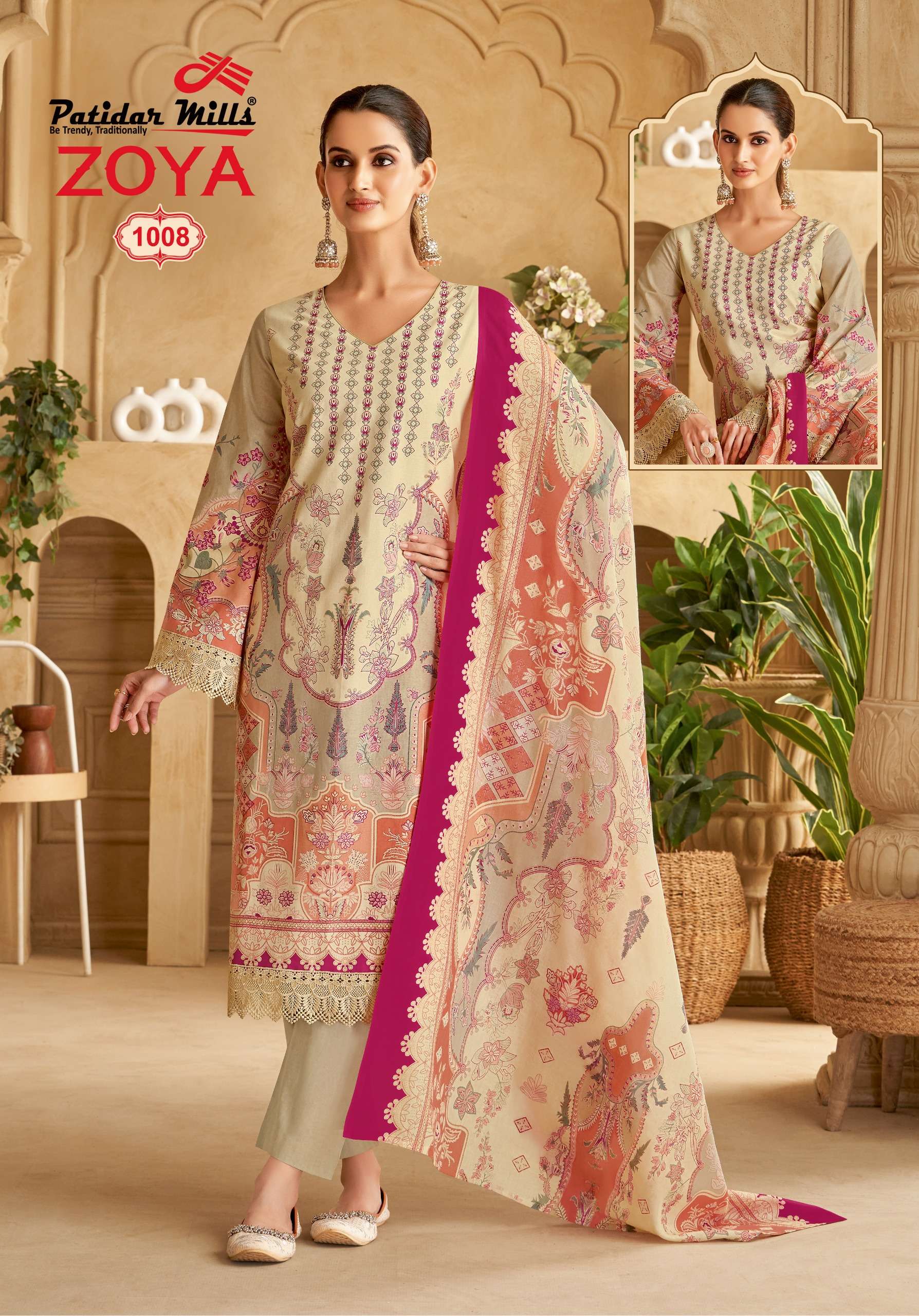 PATIDAR MILLS ZOYA VOL 1 COTTON DIGITAL KARACHI PRINT SALWAR SUIT