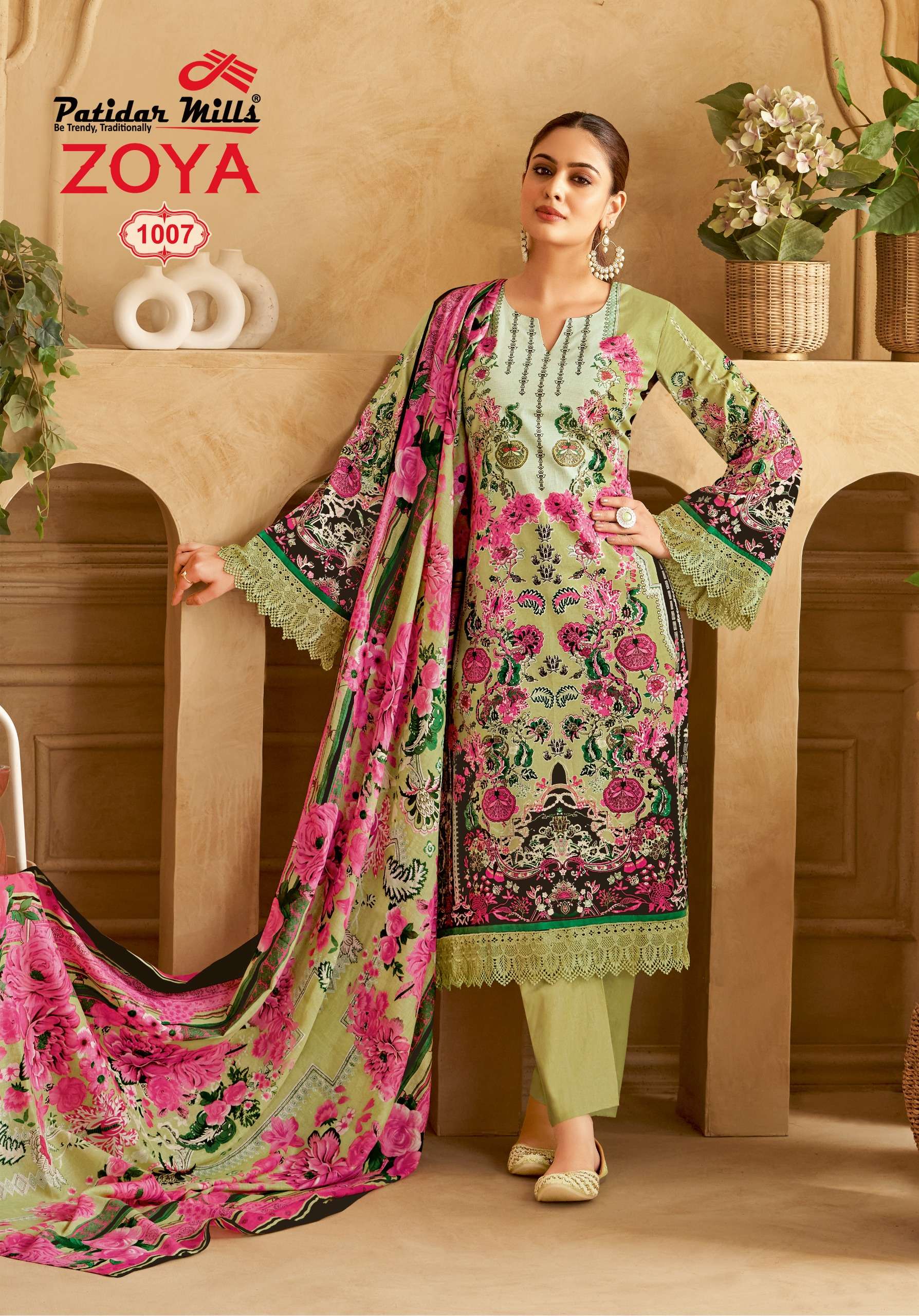 PATIDAR MILLS ZOYA VOL 1 COTTON DIGITAL KARACHI PRINT SALWAR SUIT