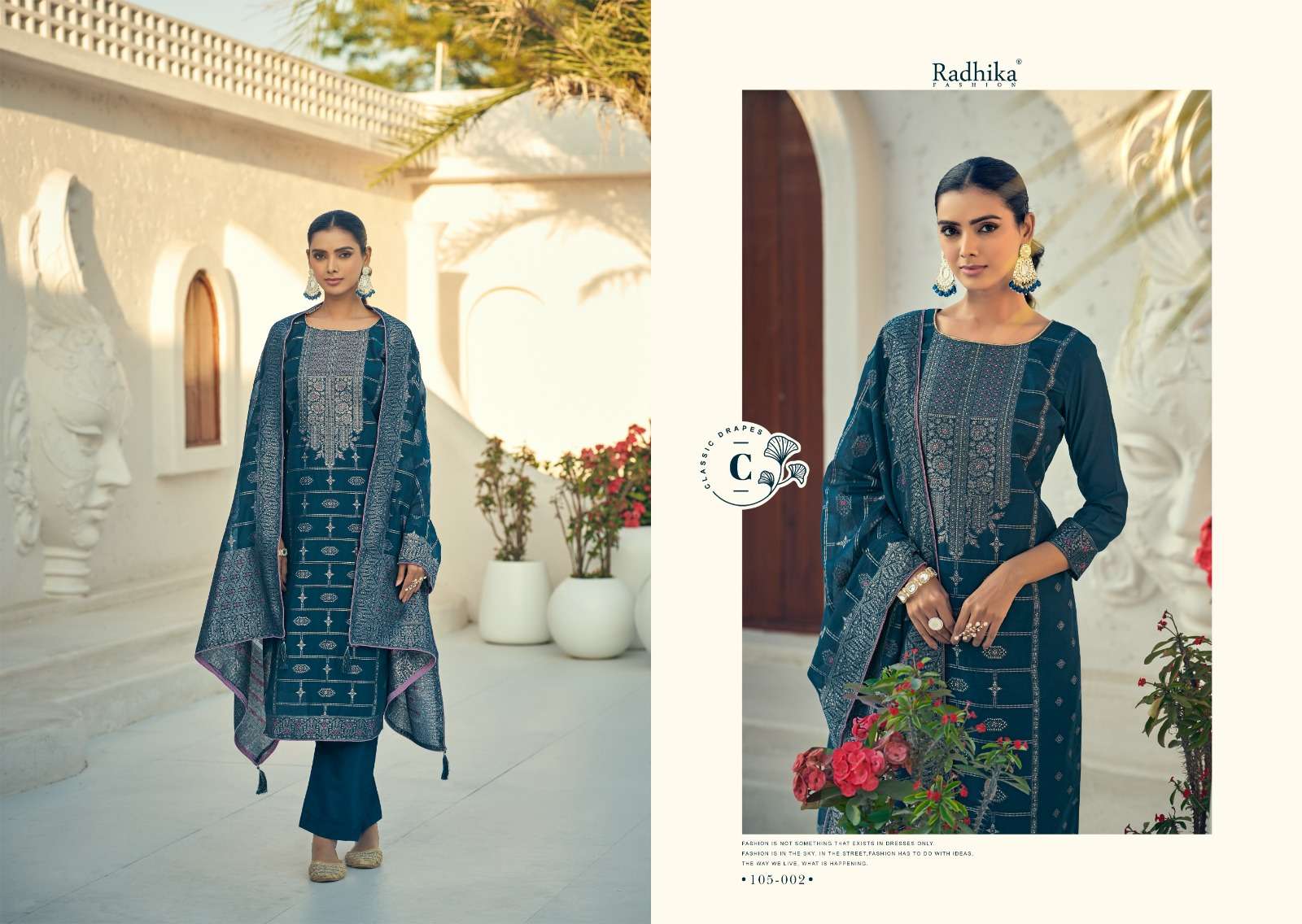 RADHIKA FASHION AZARA BANARASHI ADAH VOL 2 COTTON JACQUARD SUIT