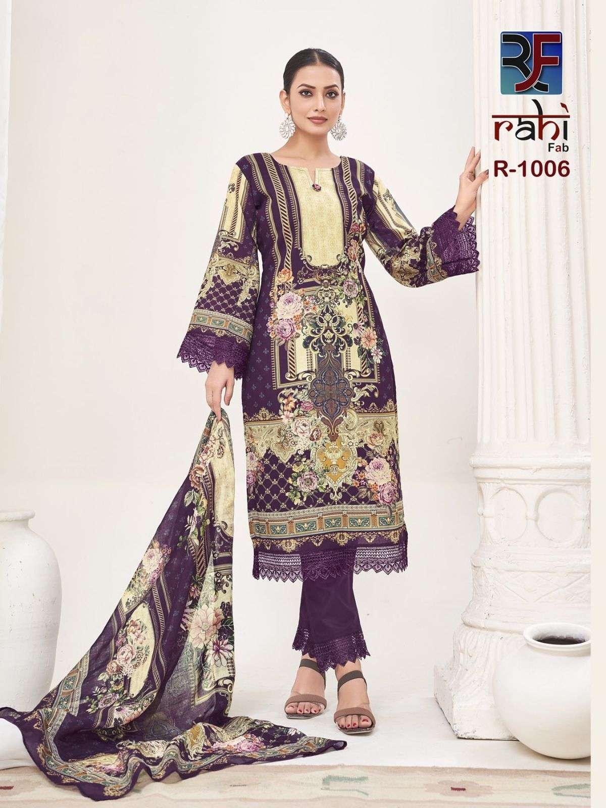  RAHI FAB RAHABAT VOL 1 LAWN COTTON DIGITAL PRINTED SUIT