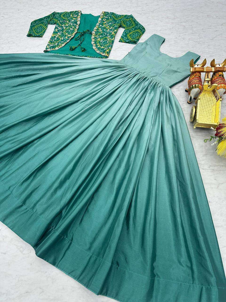 RAM 042 FANCY SHADED FABRIC GOWN WITH JACKET 