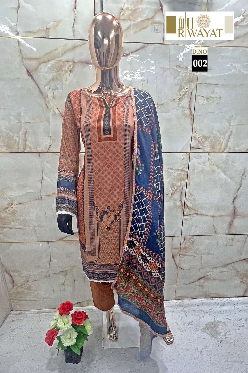 RIWAYAT D NO 002 FANCY WORKS READY MADE PAKISTANI SUIT