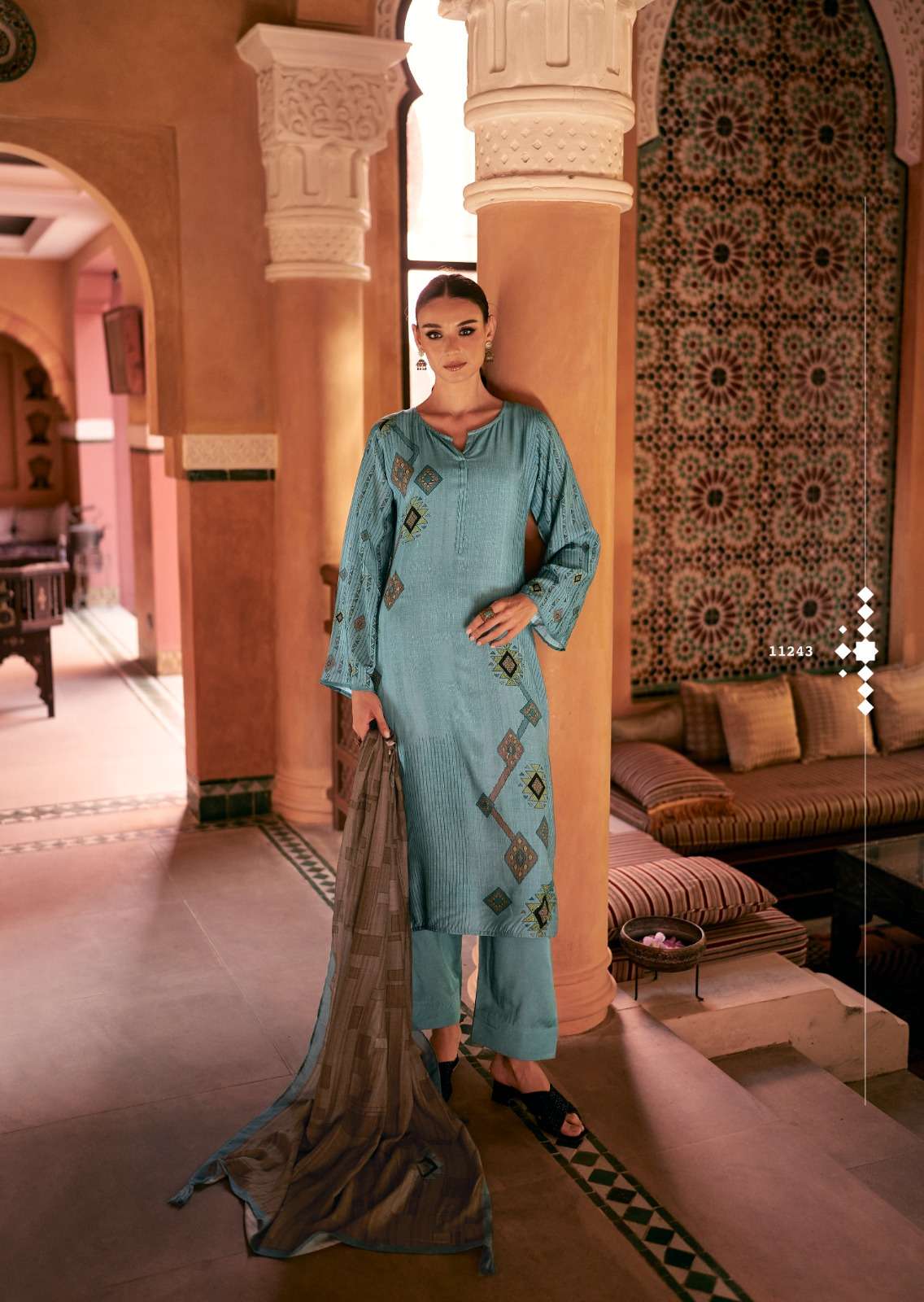 SADHANA FASHION HAYAT MUSLIN SILK DIGITAL PRINTS WITH FANCY WORK SUIT