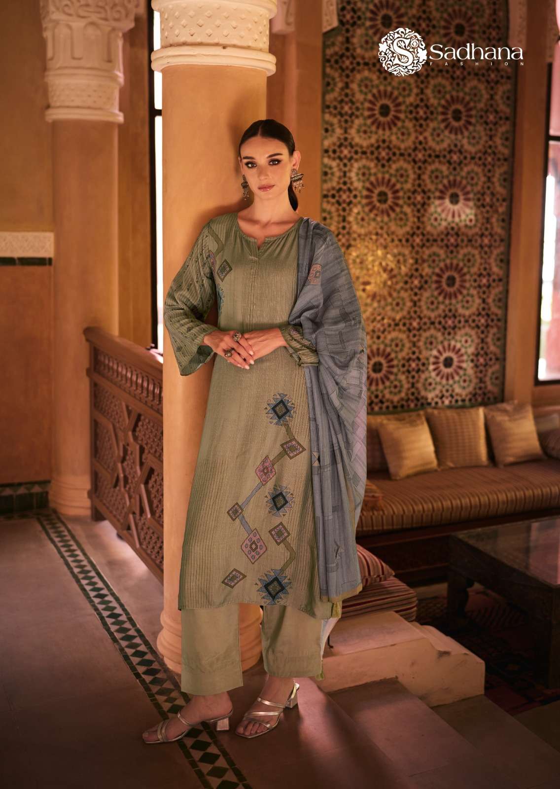 SADHANA FASHION HAYAT MUSLIN SILK DIGITAL PRINTS WITH FANCY WORK SUIT