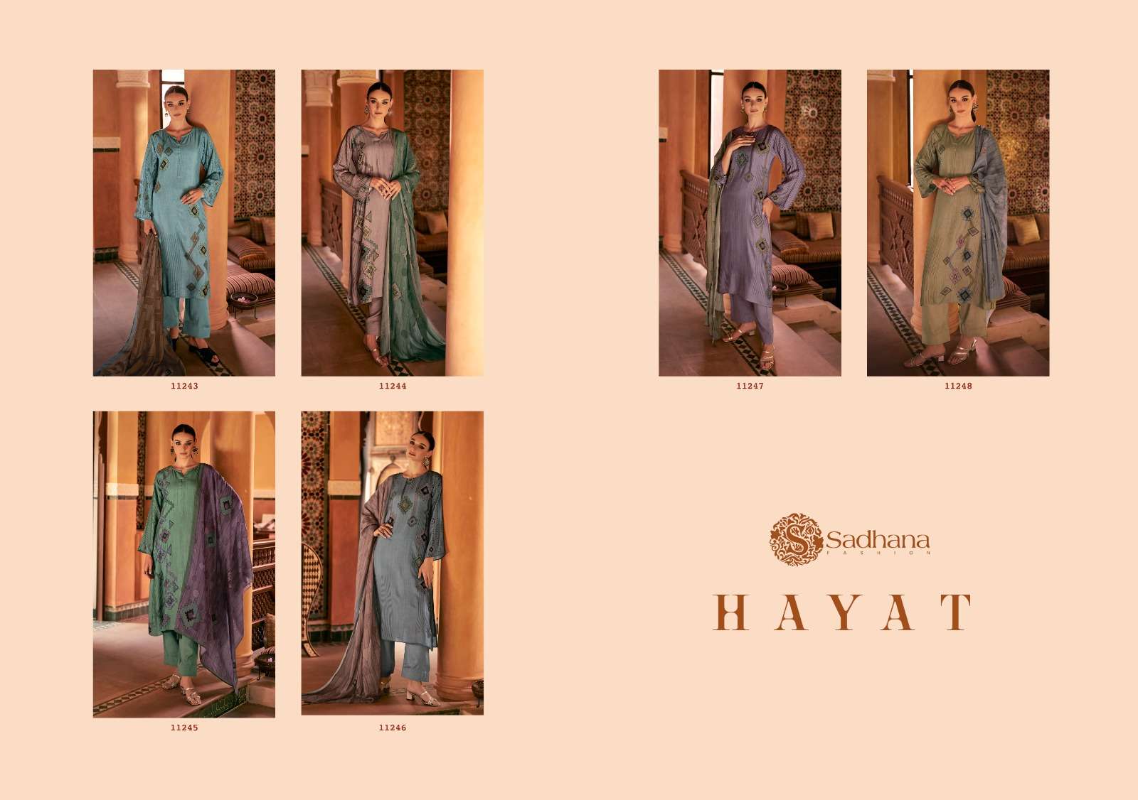 SADHANA FASHION HAYAT MUSLIN SILK DIGITAL PRINTS WITH FANCY WORK SUIT