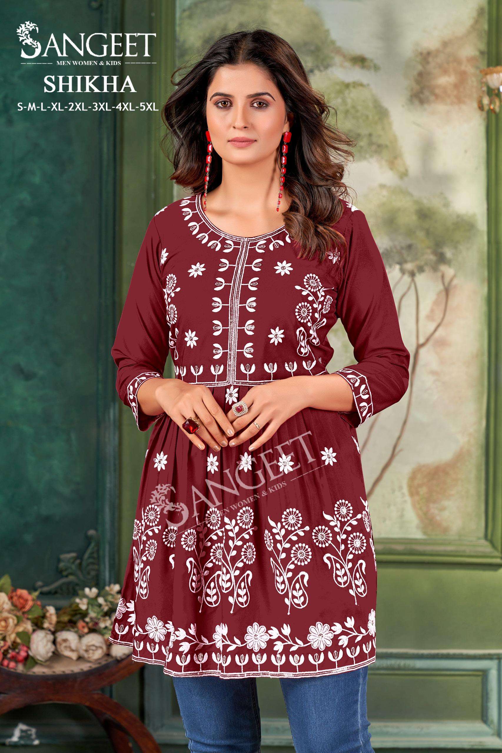 SANGEET SHIKHA RAYON WORKS WESTERN WEAR LADIES TOP