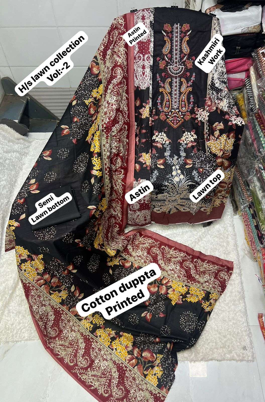 SAPPHIRE H/S LAWN COLLECTION VOL 2 LAWN COTTON EMBROIDERED SALWAR KAMEEZ 