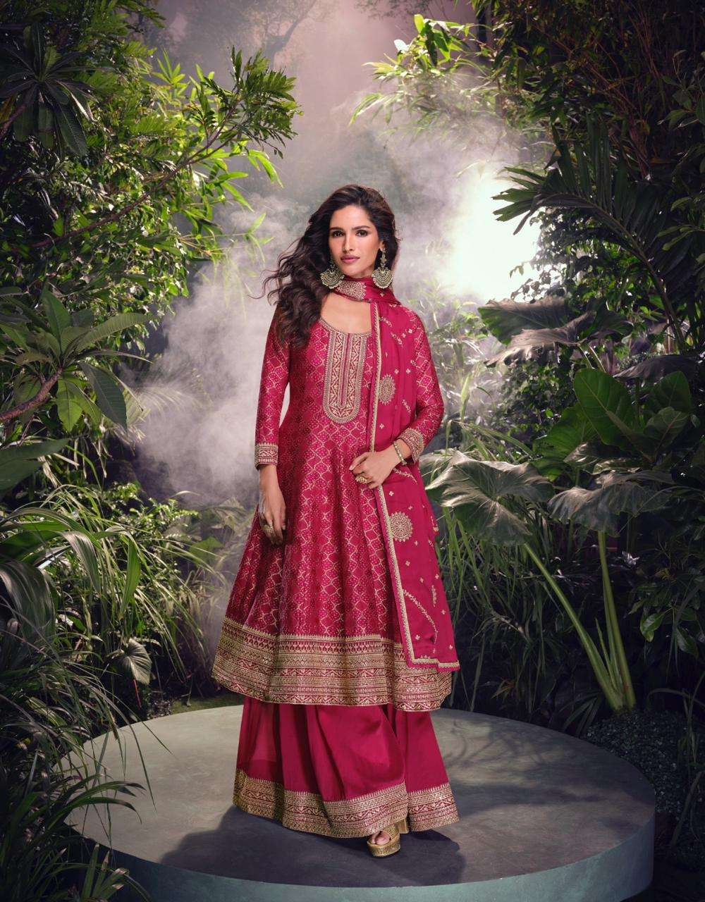 SAYURI DESIGNER AKSHARA JACQUARD SILK HEAVY DESIGNER SUIT
