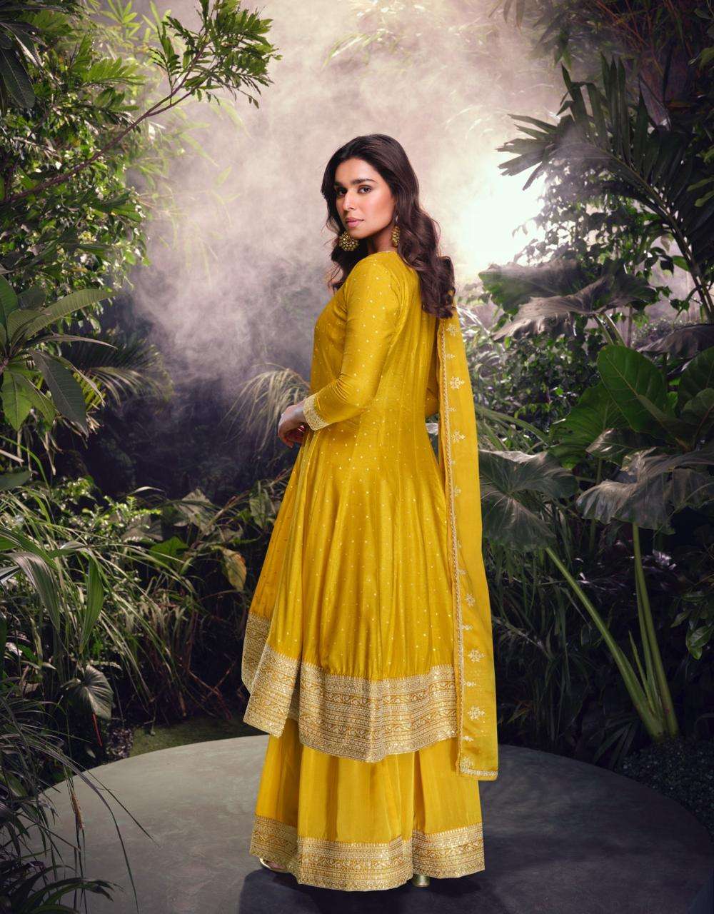 SAYURI DESIGNER AKSHARA JACQUARD SILK HEAVY DESIGNER SUIT