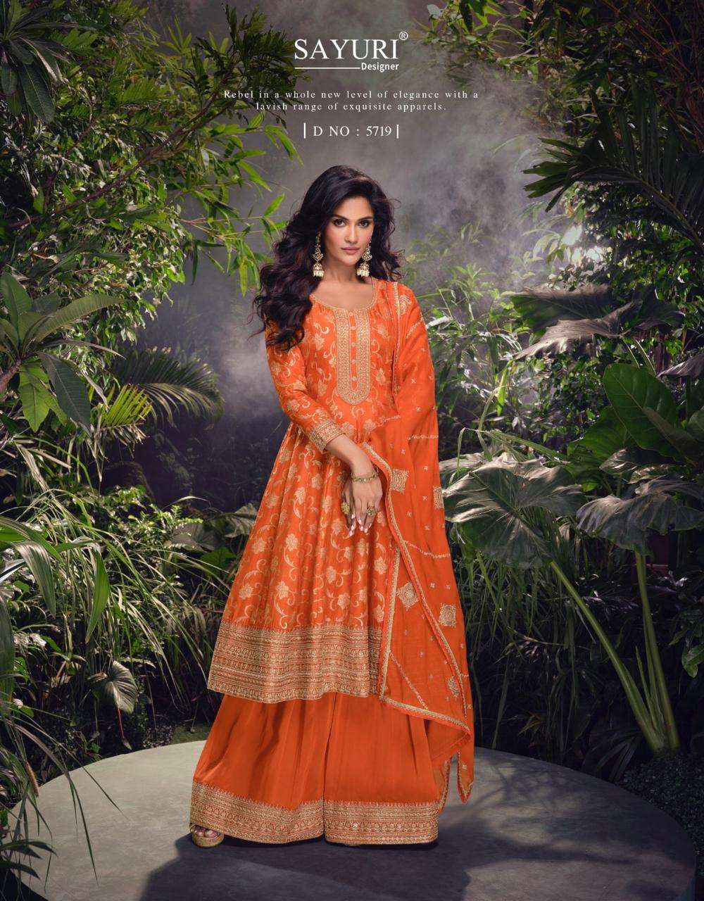 SAYURI DESIGNER AKSHARA JACQUARD SILK HEAVY DESIGNER SUIT
