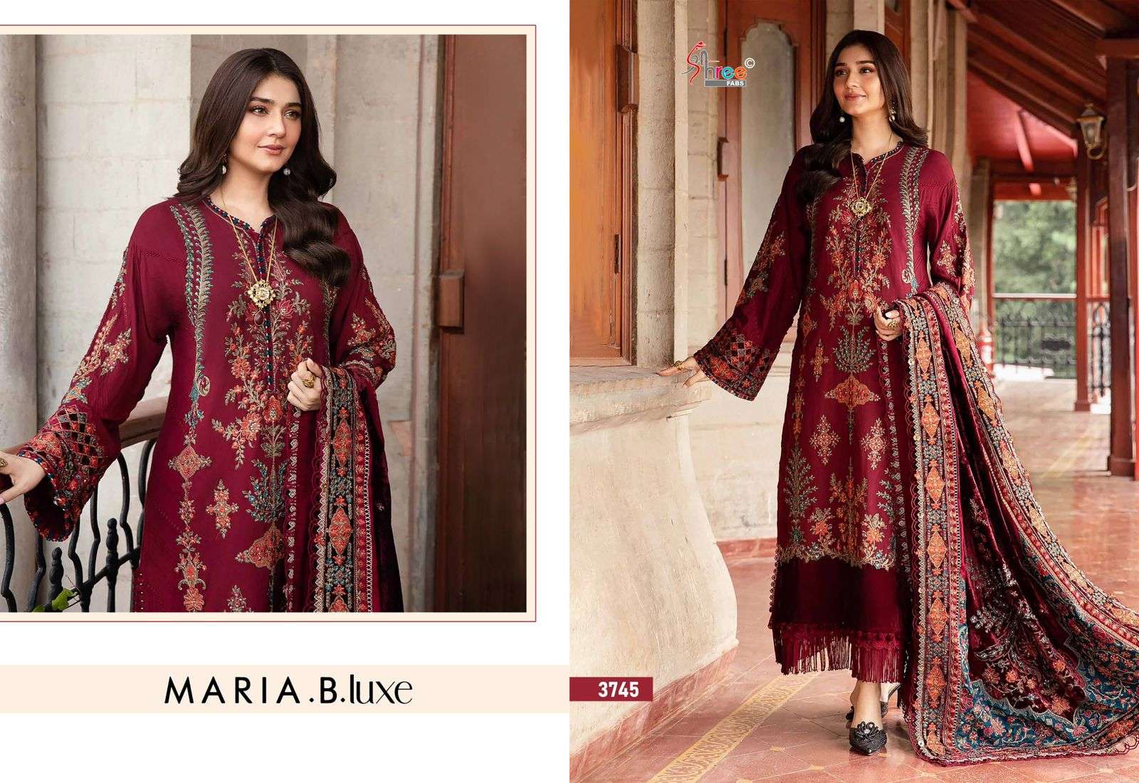 SHREE FABS  MARIA B LUXE VISCOSE EMBROIDERED PAKISTANI SUIT