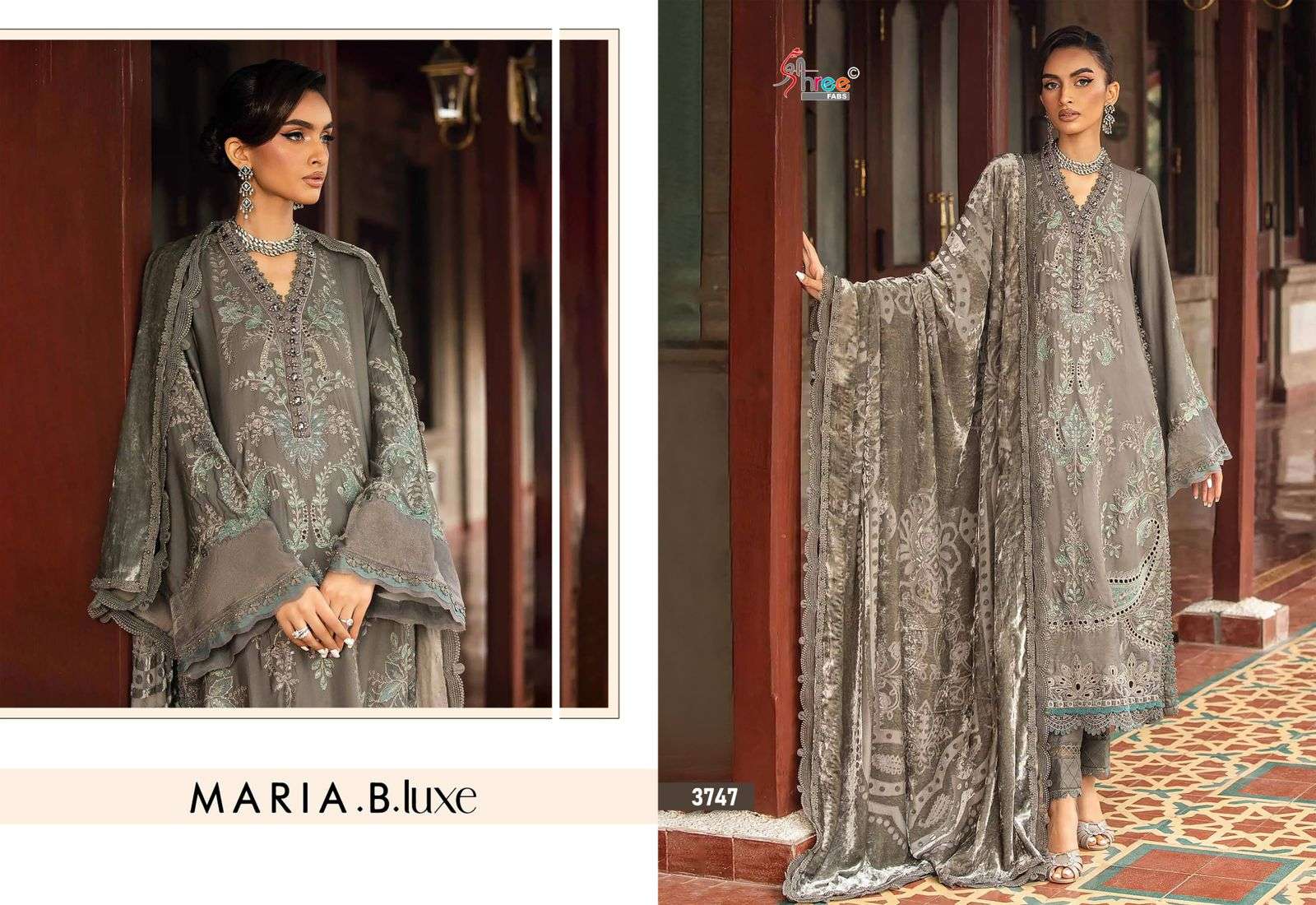 SHREE FABS  MARIA B LUXE VISCOSE EMBROIDERED PAKISTANI SUIT