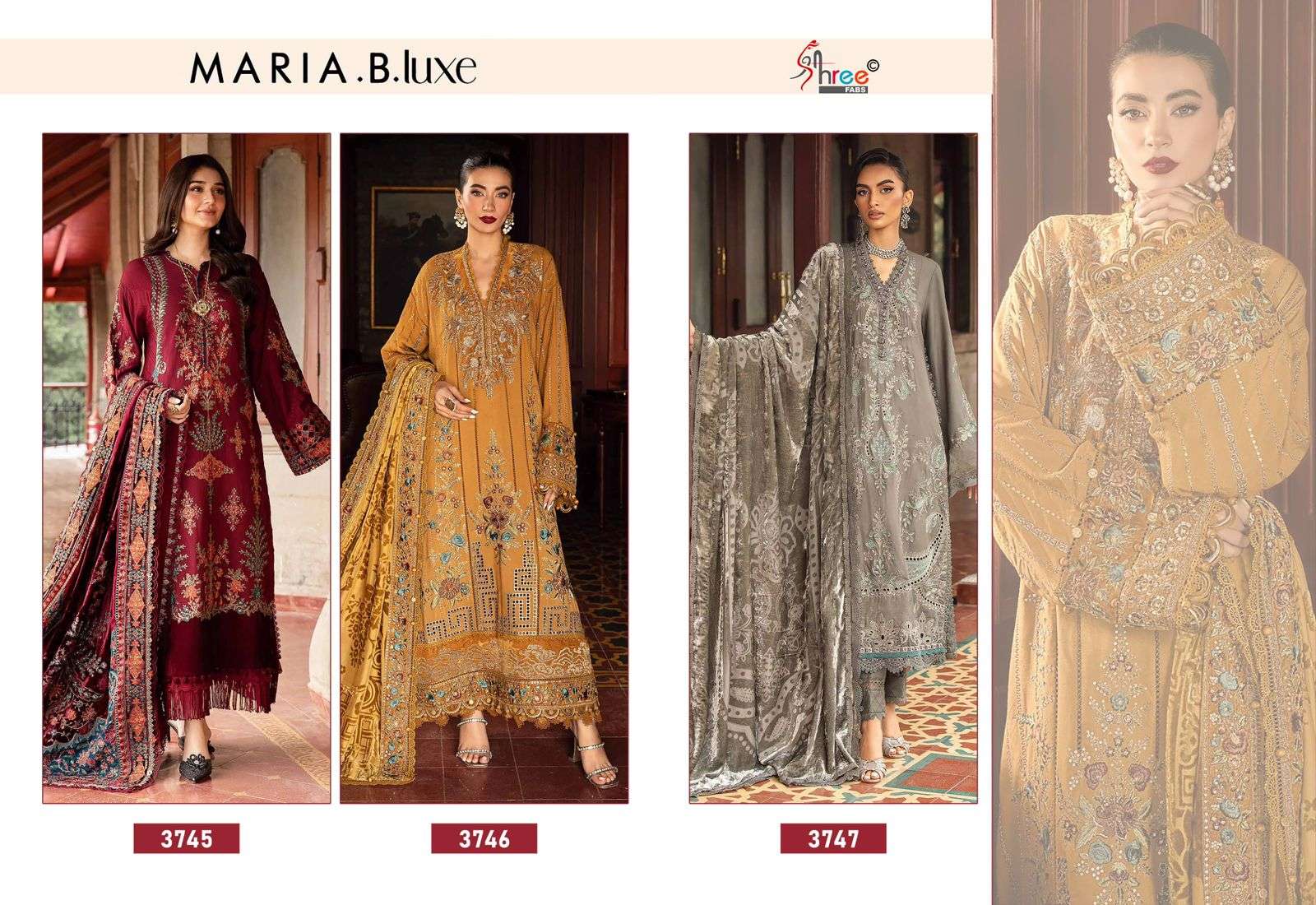 SHREE FABS  MARIA B LUXE VISCOSE EMBROIDERED PAKISTANI SUIT