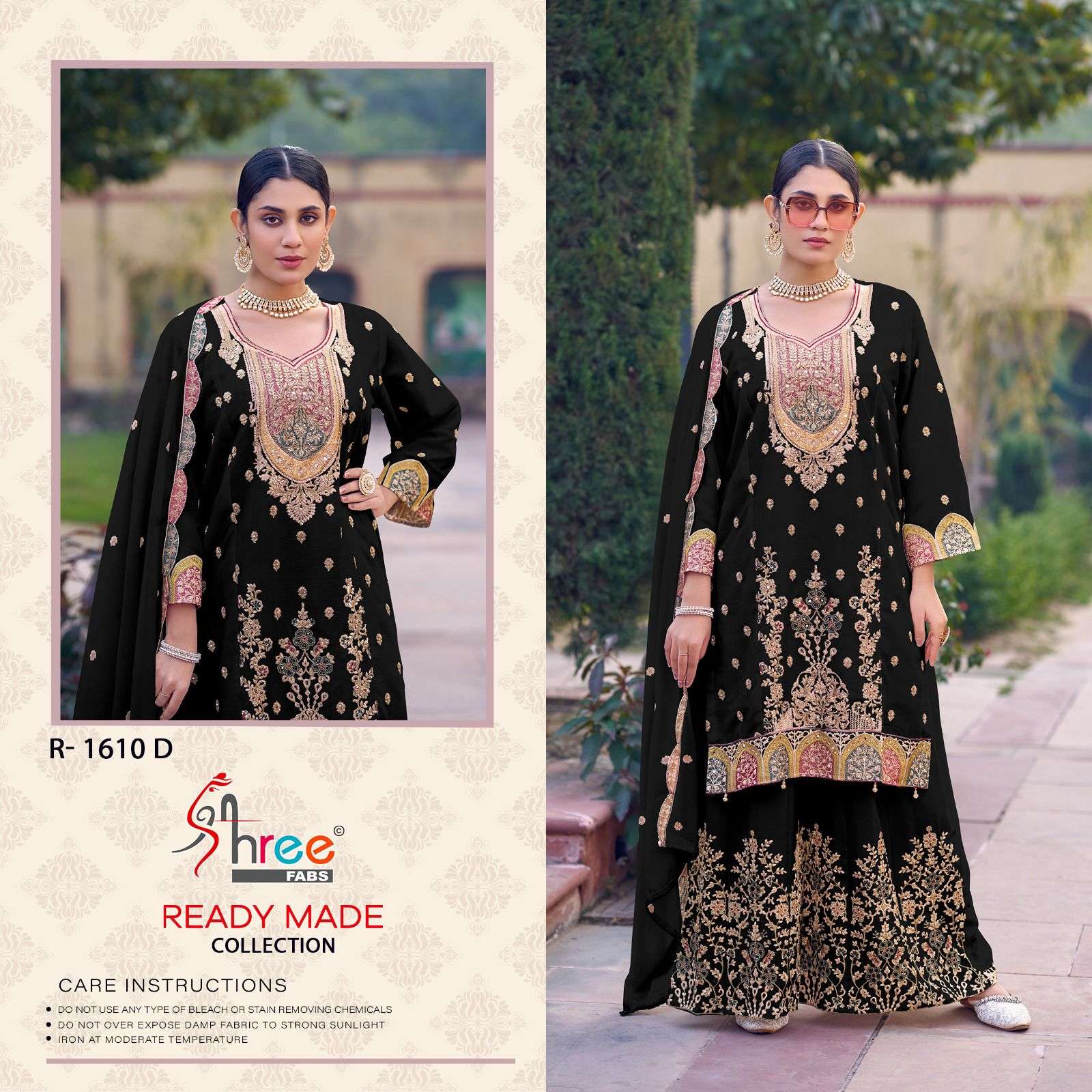 SHREE FABS R 1610 VISCOSE HEAVY EMBROIDERED WEDDING WEAR SUIT