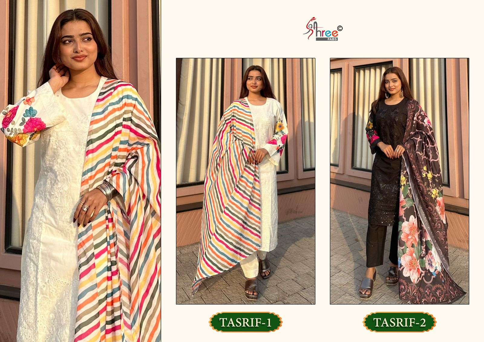 SHREE FABS TASRIF COTTON EMBROIDERIES WORK FANCY SUIT
