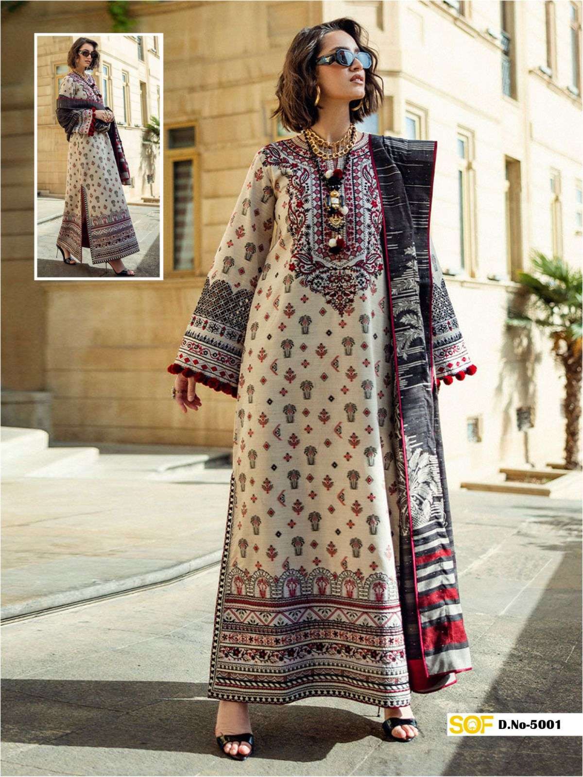 SHREE OM FAB SAIRA RIZWAN VOL 5 LAWN COTTON DIGITAL PRINT SUIT
