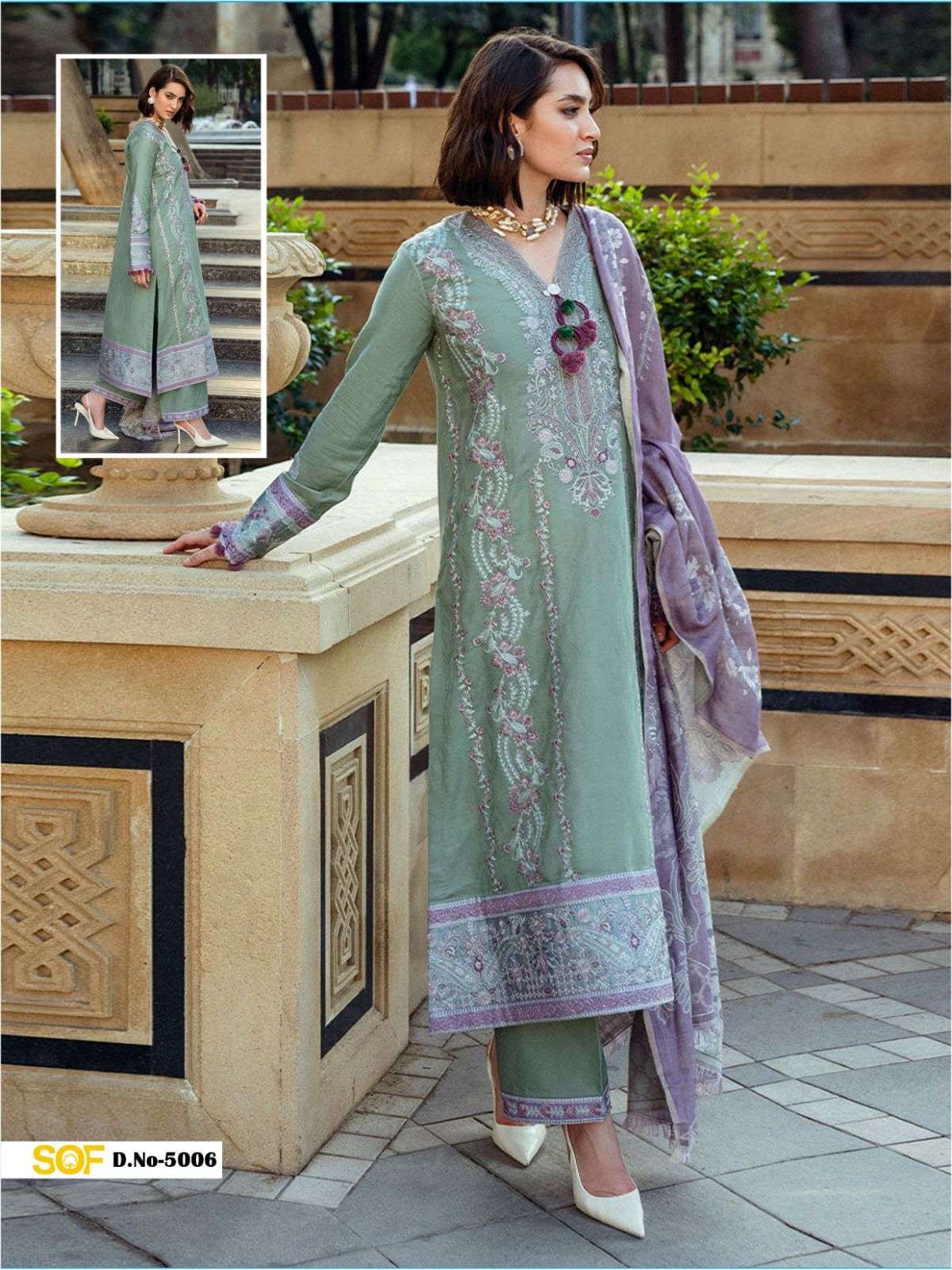 SHREE OM FAB SAIRA RIZWAN VOL 5 LAWN COTTON DIGITAL PRINT SUIT