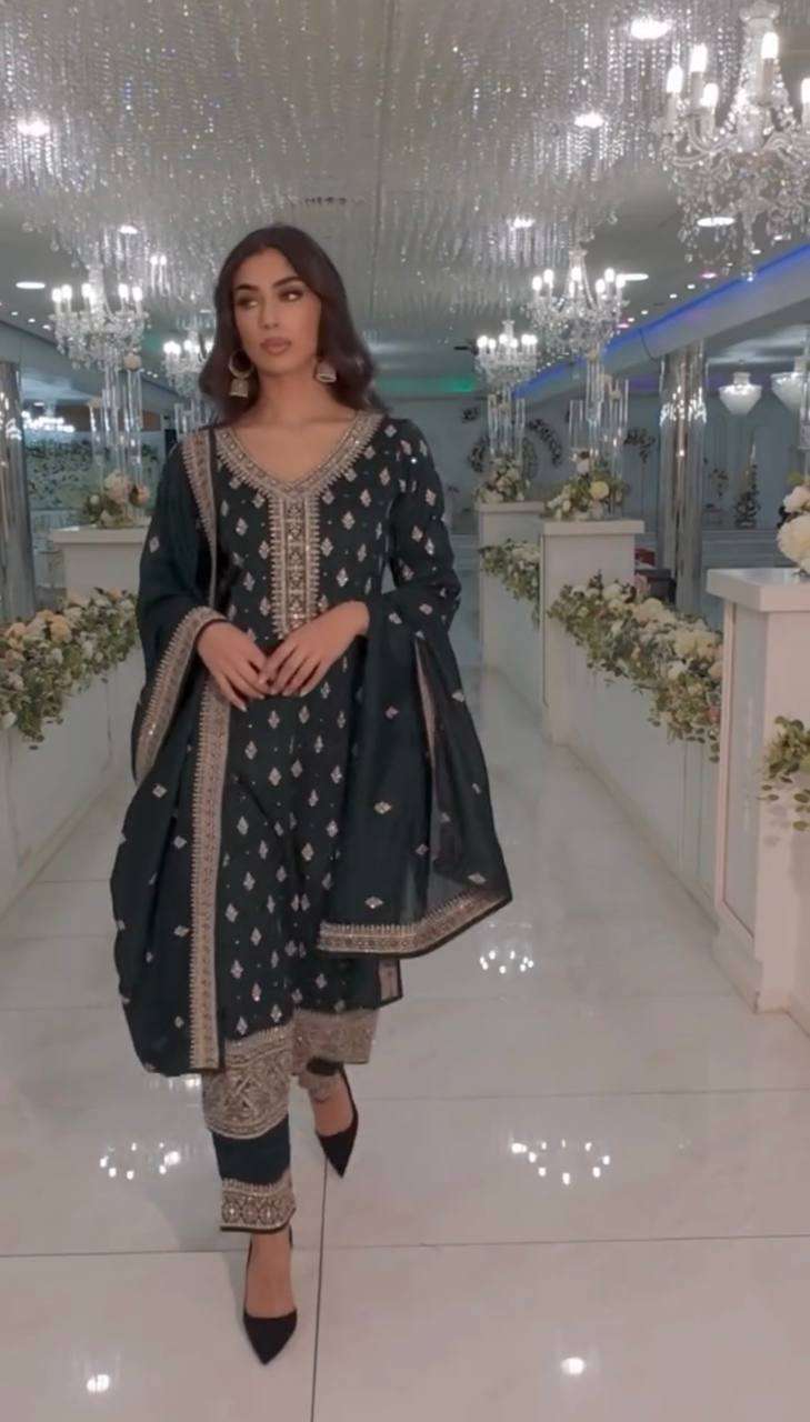 SRK 5223 GEORGETTE SEQUENCE DESIGNER WORK READY MADE SUIT