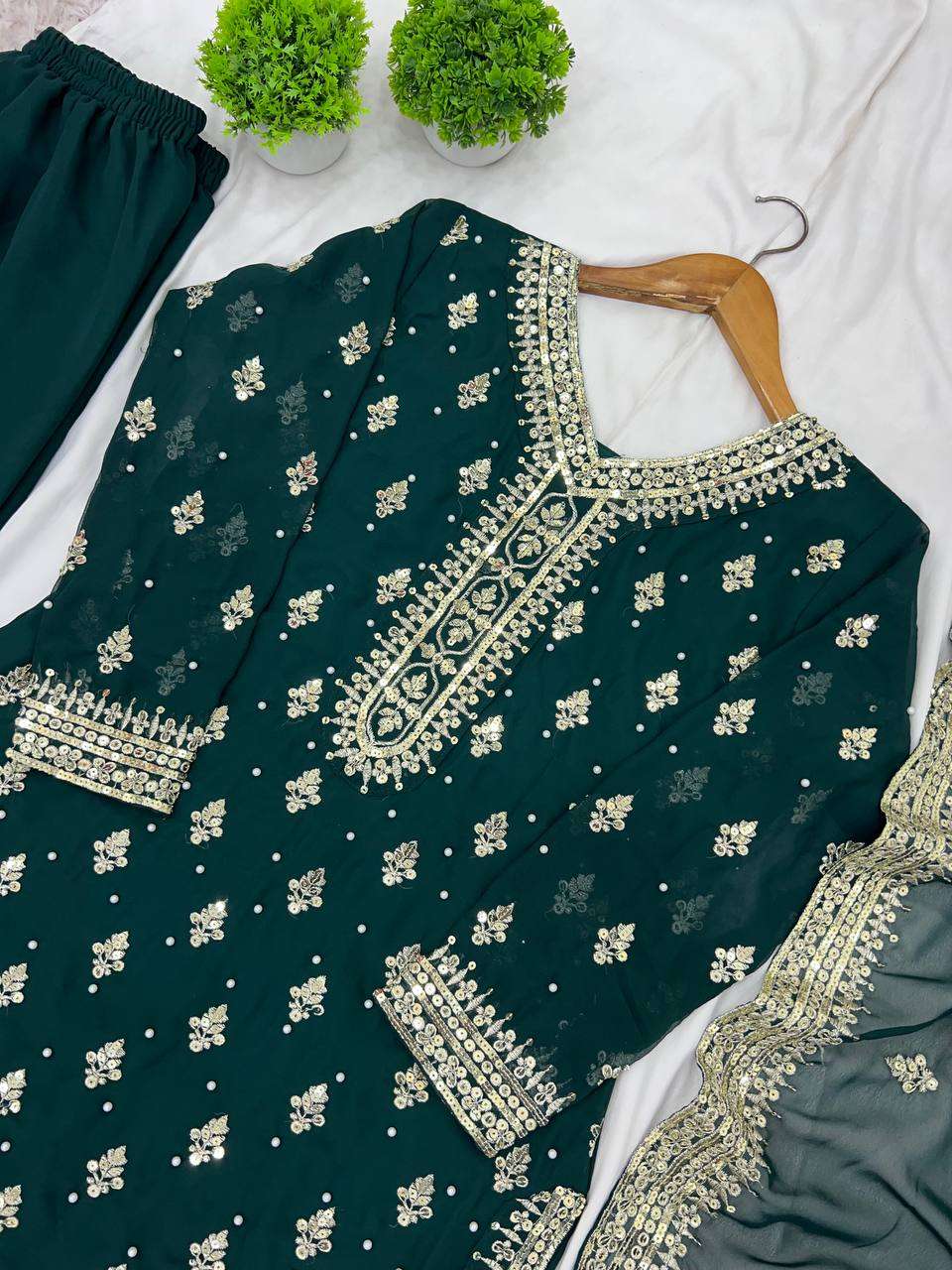 SRK 5223 GEORGETTE SEQUENCE DESIGNER WORK READY MADE SUIT
