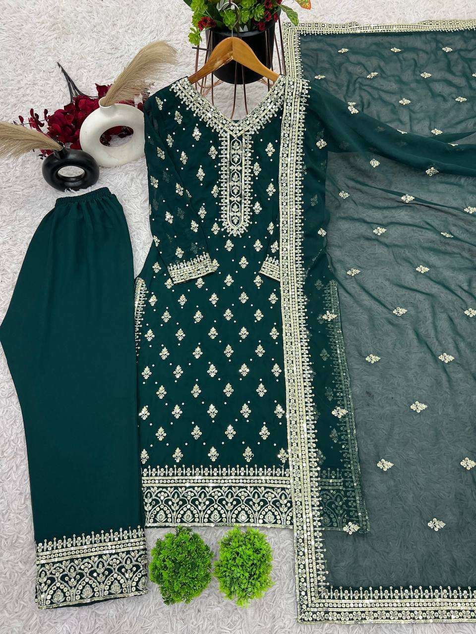 SRK 5223 GEORGETTE SEQUENCE DESIGNER WORK READY MADE SUIT