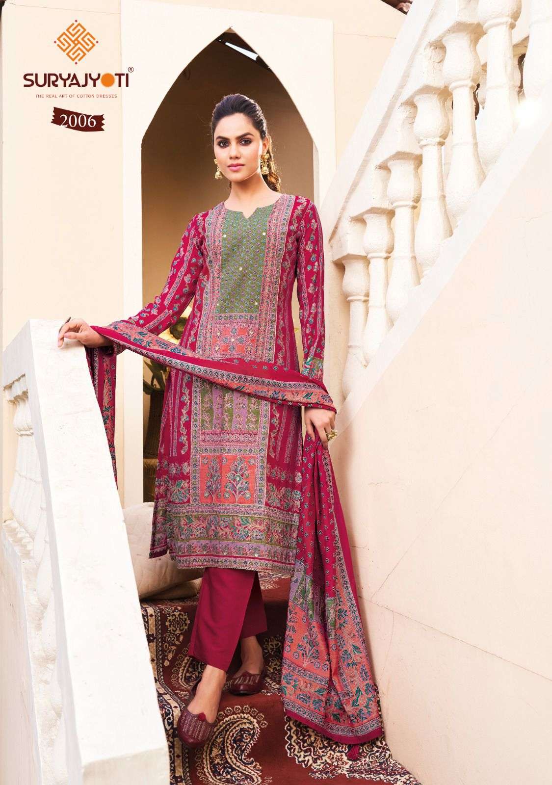 SURYAJYOTI KANCHAN VOL 2 MODAL PRINT FABRIC WITH HAND WORK SUIT