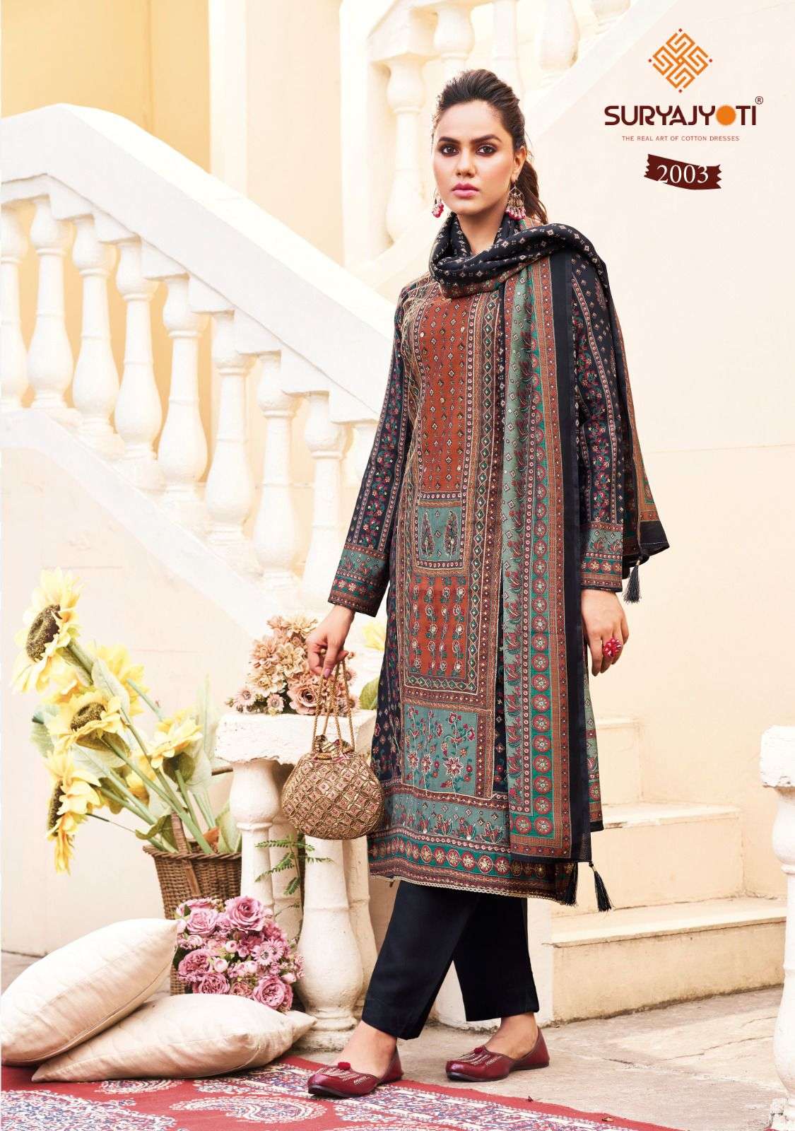 SURYAJYOTI KANCHAN VOL 2 MODAL PRINT FABRIC WITH HAND WORK SUIT