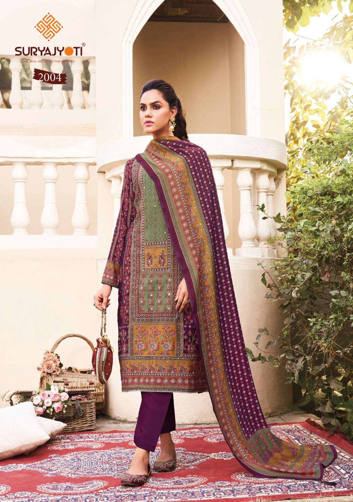 SURYAJYOTI KANCHAN VOL 2 MODAL PRINT FABRIC WITH HAND WORK SUIT