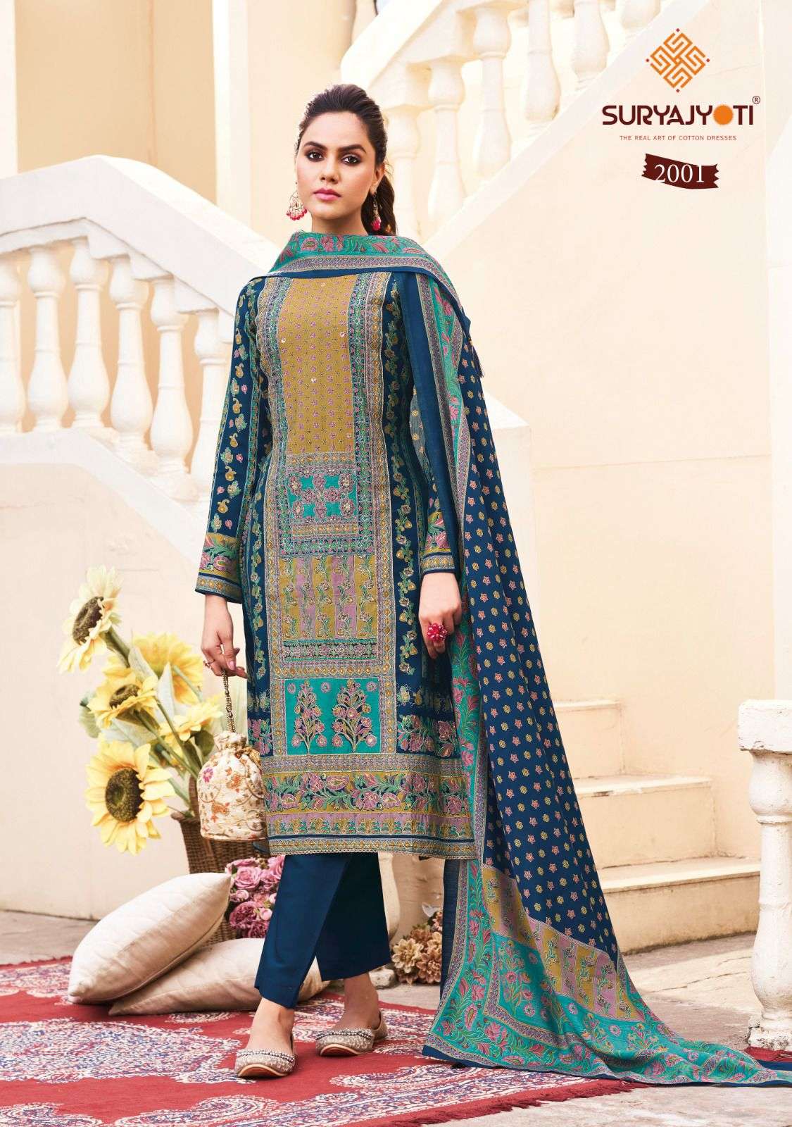 SURYAJYOTI KANCHAN VOL 2 MODAL PRINT FABRIC WITH HAND WORK SUIT