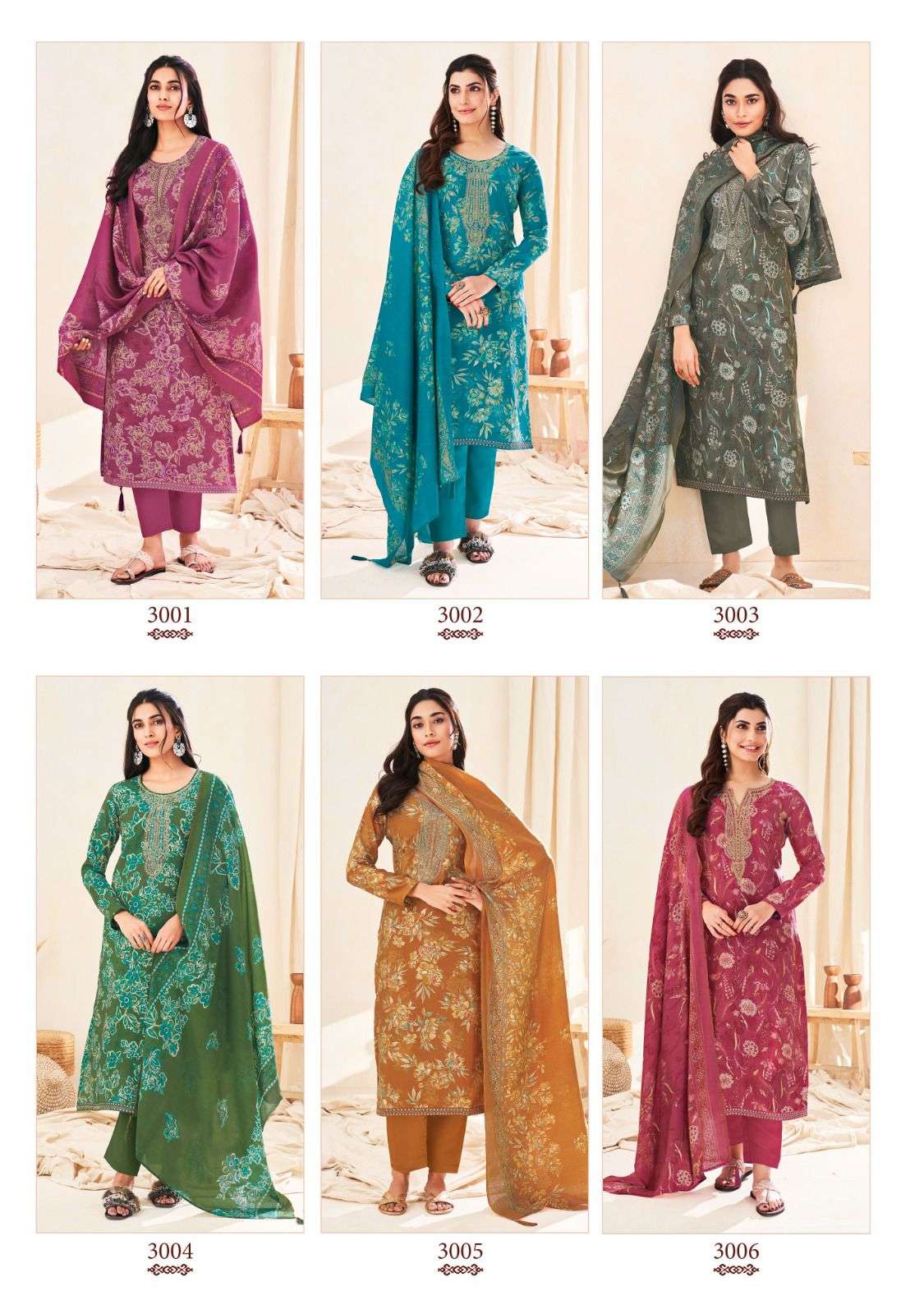 SURYAJYOTI KORA VOL 2 MODAL PRINT FABRIC WITH FANCY WORK SUIT