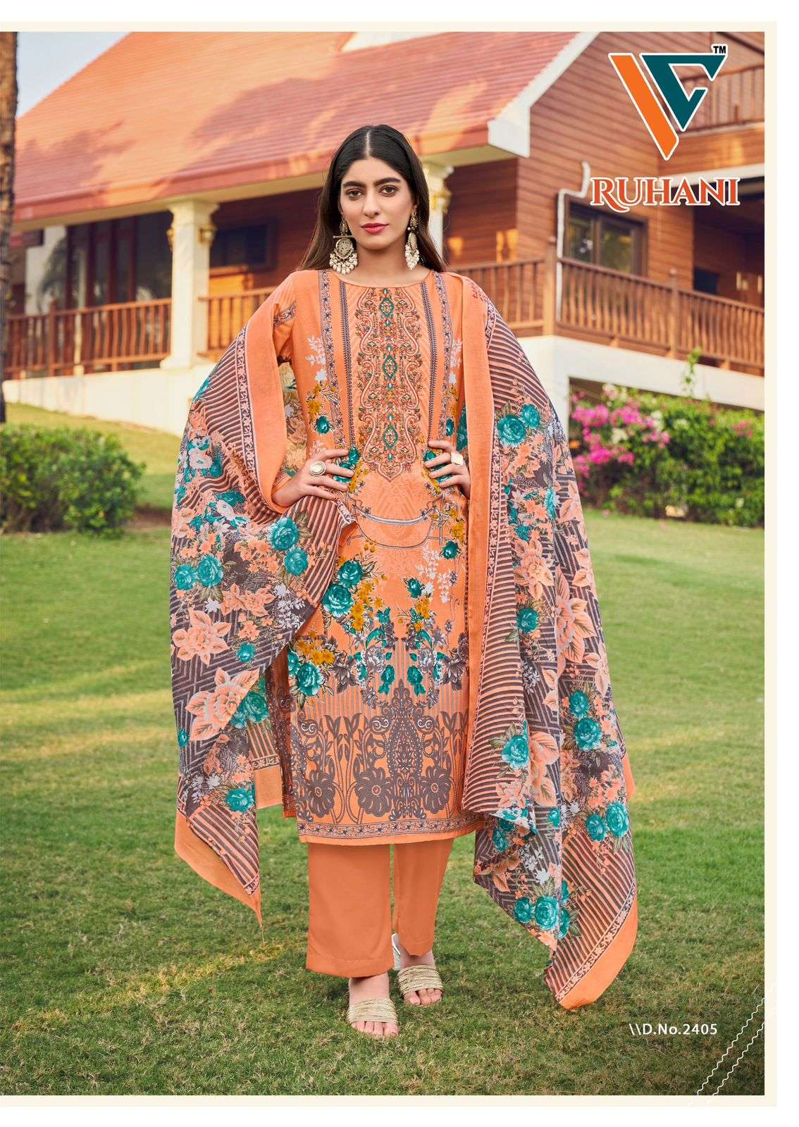VANDANA‎ CREATION RUHANI‎ VOL 24 COTTON DIGITAL STYLE PINTS SALWAR SUIT