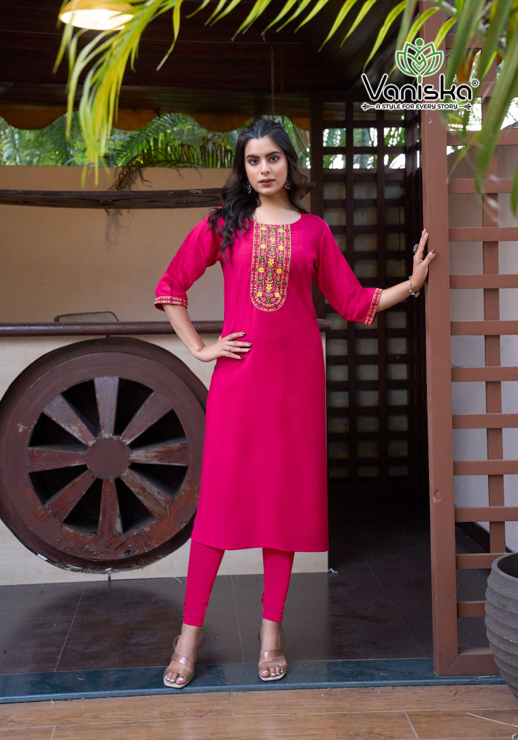 VANISKA FIVE STAR VOL 1 SILK FANCY WORKS LADIES KURTI